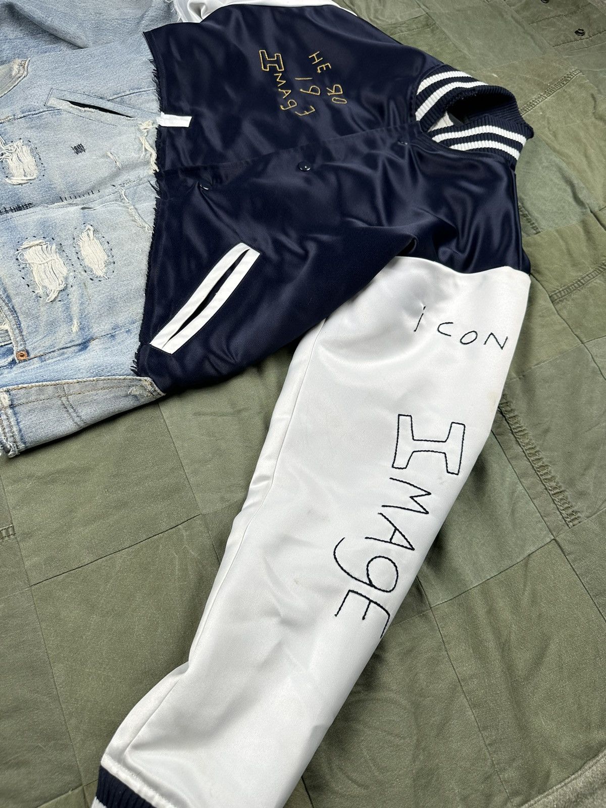 Greg Lauren 50/50 Varsity Jacket Size US L / EU 52-54 / 3 - 3 Thumbnail