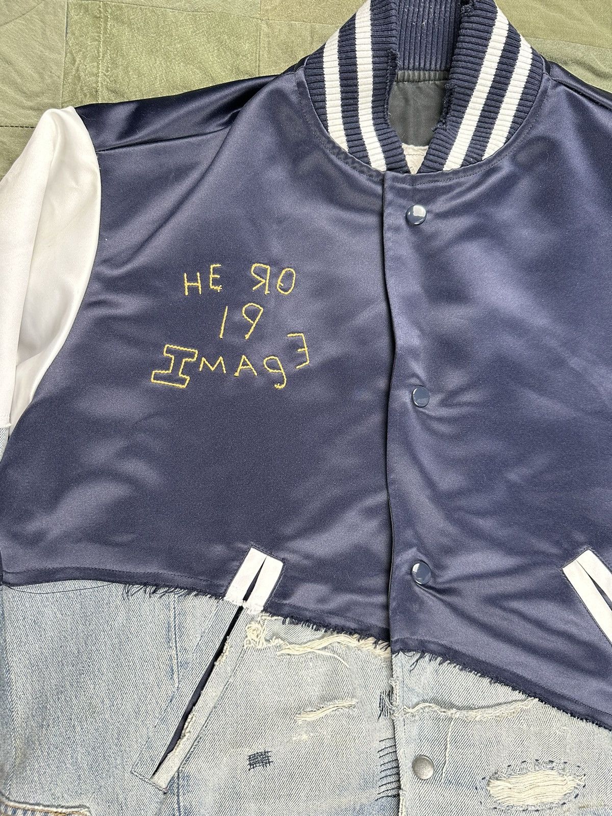 Greg Lauren 50/50 Varsity Jacket Size US L / EU 52-54 / 3 - 2 Thumbnail