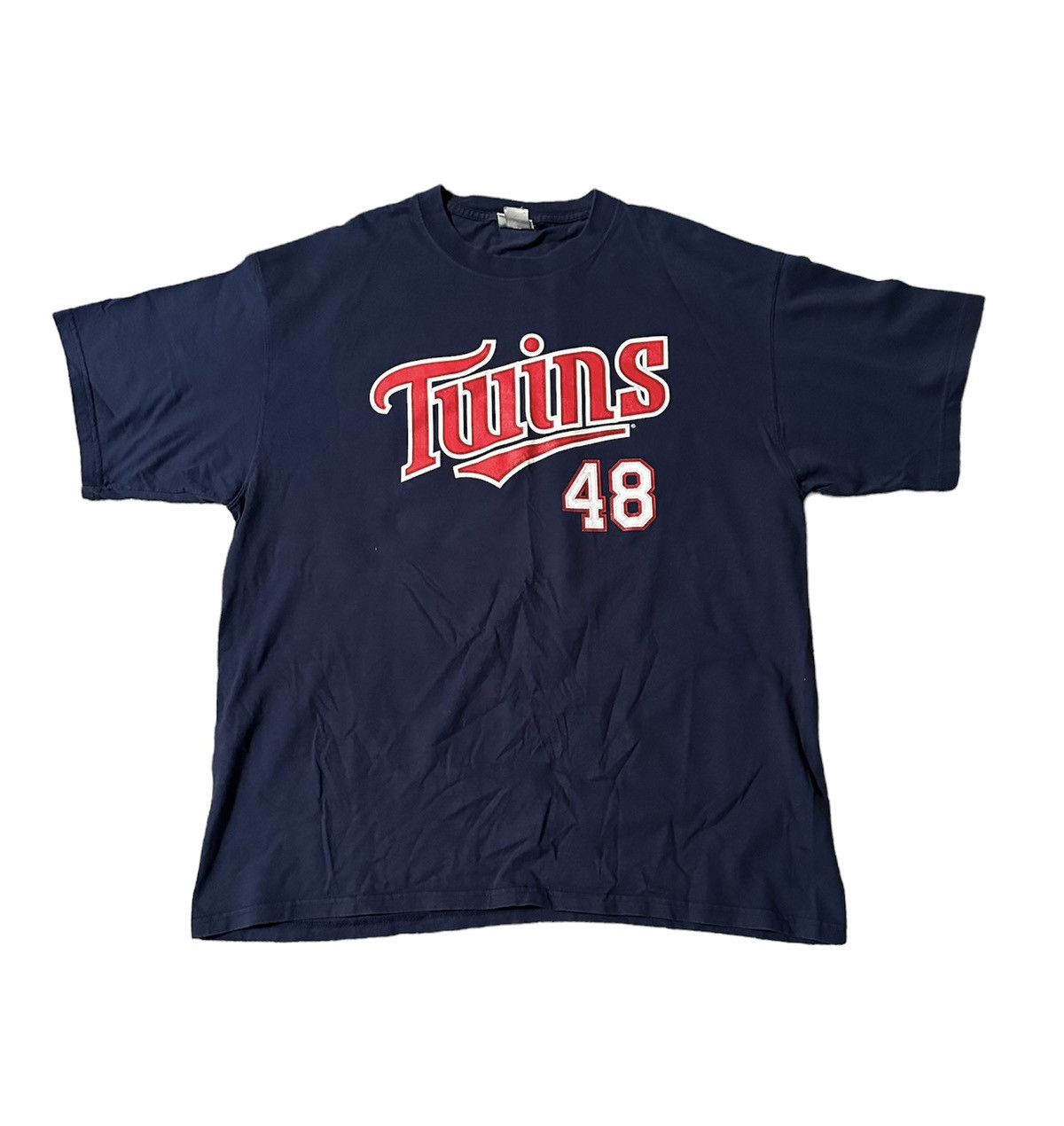 (XL) Minnesota Twins Torii Hunter 48 Vintage Lee Sports Blue Shirt