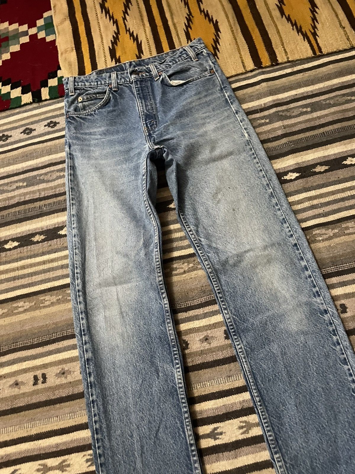 Levi's × Vintage Vintage Levi’s 505 regular fit denim jeans orange tab Size US 29 - 2 Thumbnail