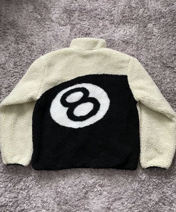 Vintage Stussy 8ball Fleece Sherpa Jacket Japanese Rare Drill USA 🇺🇸 ...