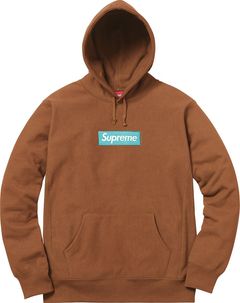 Supreme box logo 2025 hoodie rust