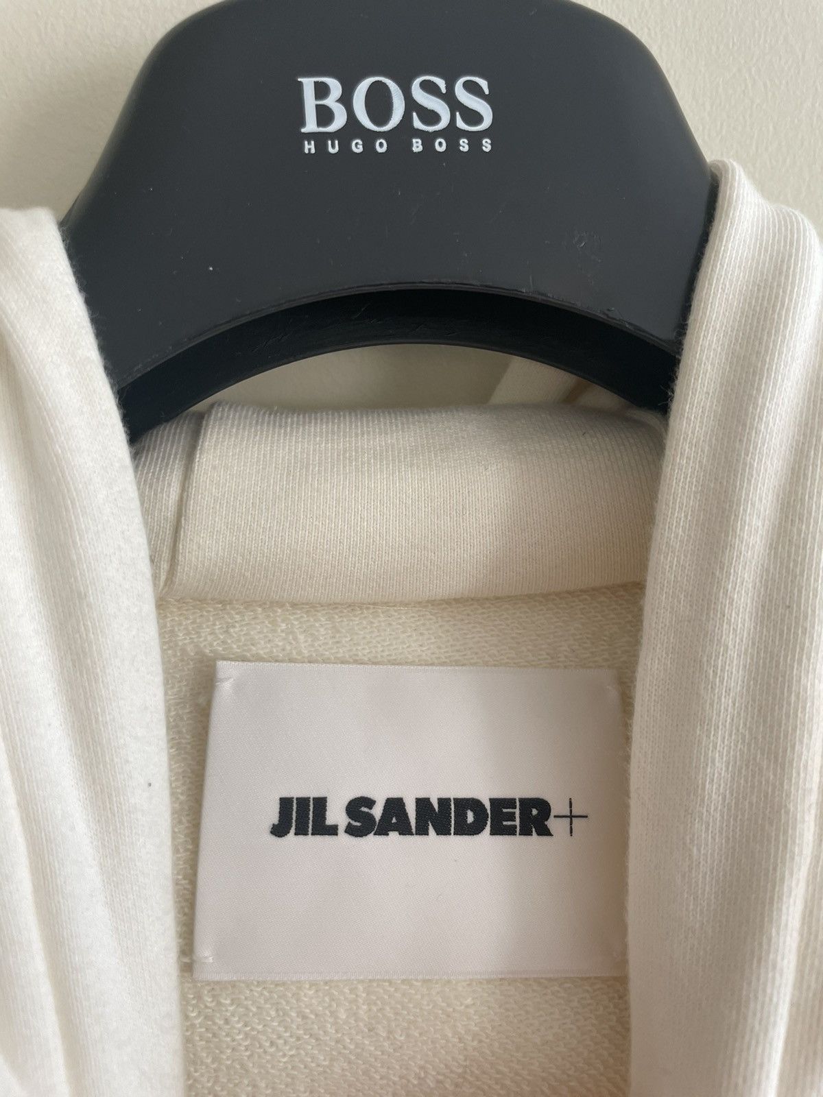 Jil Sander Off-white Jil Sander + Hooded Sweatshirts Size US L / EU 52-54 / 3 - 3 Thumbnail