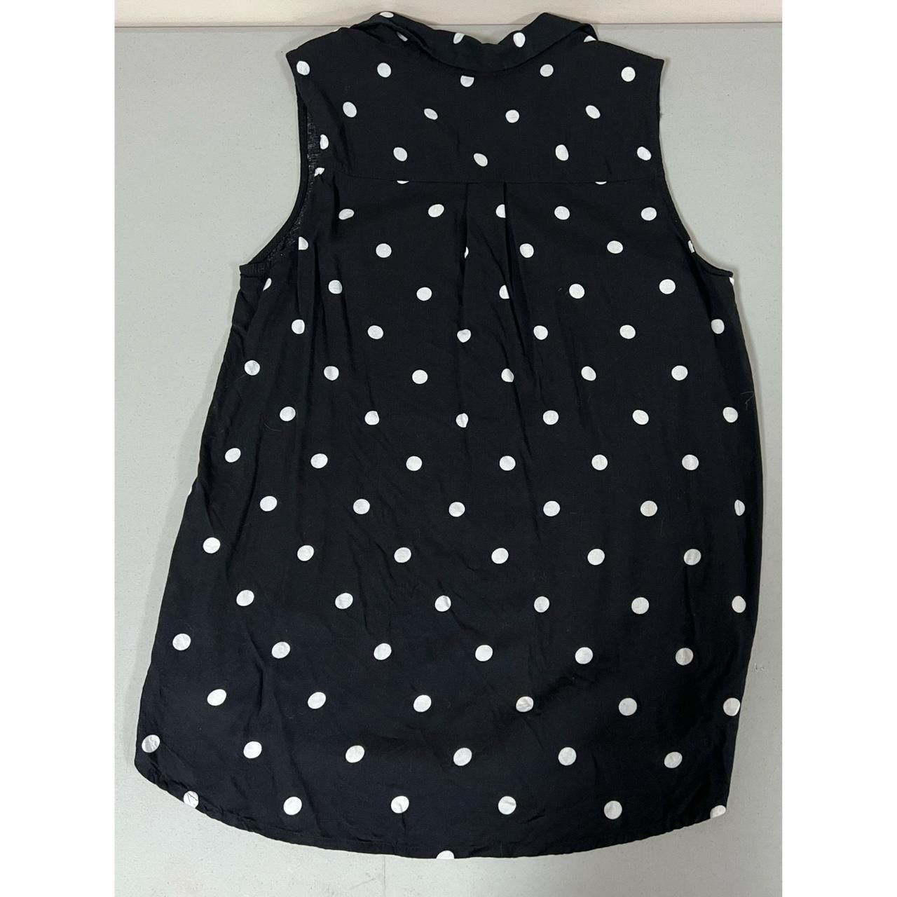 H&M Black White Polka Dot Button-Down Blouse Top Shirt Size 4 🖤🤍 Size S / US 4 / IT 40 - 2 Thumbnail