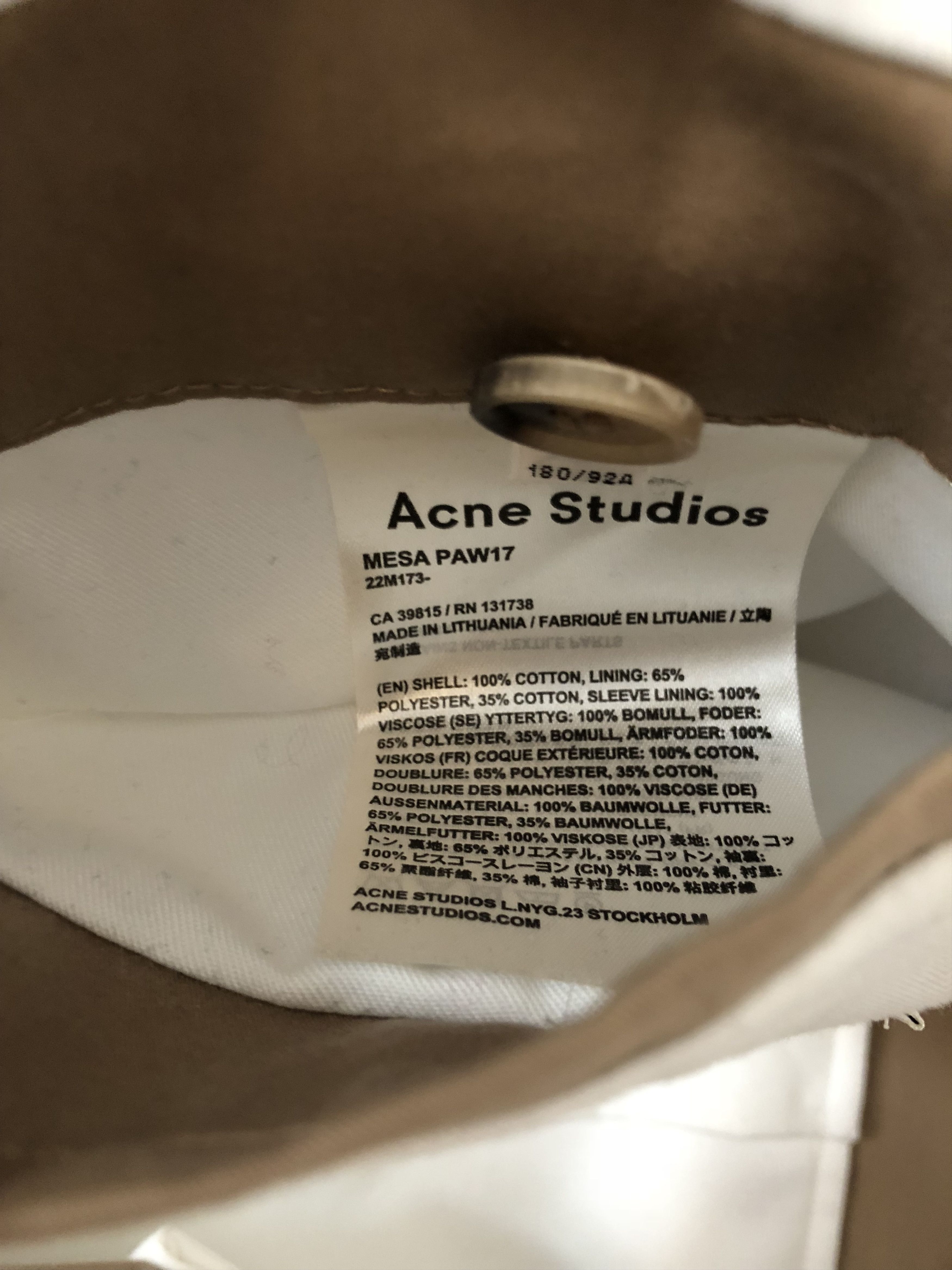 Acne Studios Mesa Twill Trench Coat Size US S / EU 44-46 / 1 - 6 Thumbnail