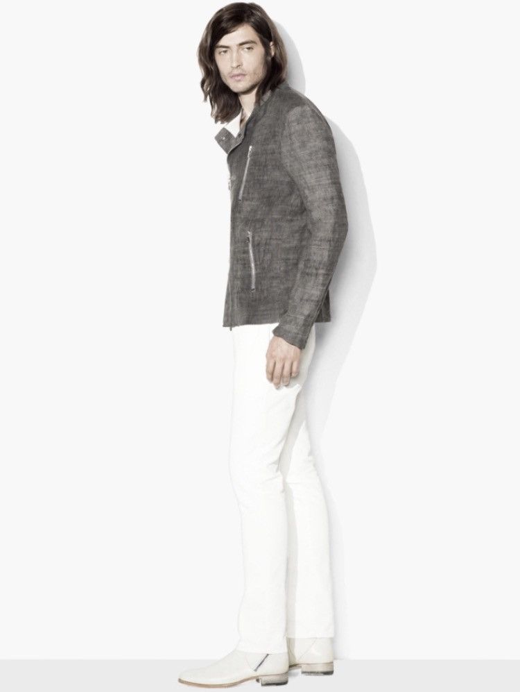 John Varvatos Linen Moto jacket. 54 Size US L / EU 52-54 / 3 - 4 Thumbnail