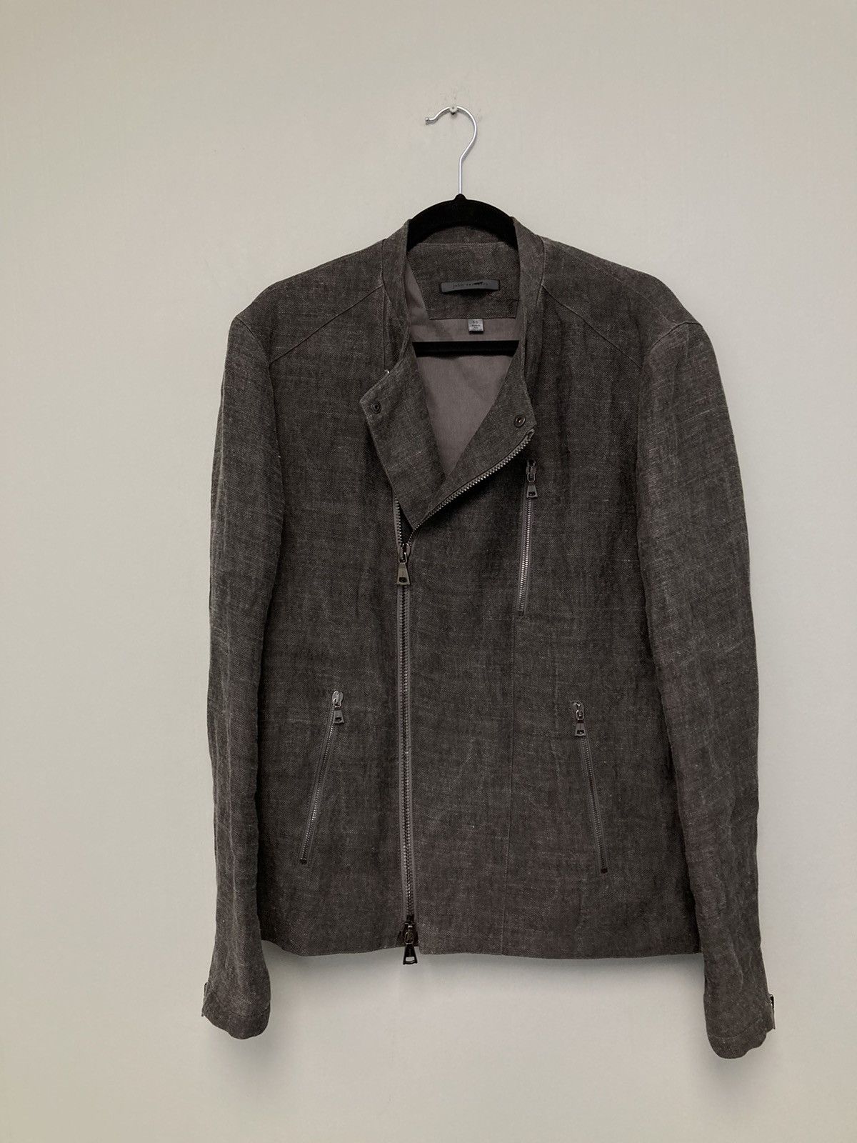 John Varvatos Linen Moto jacket. 54 Size US L / EU 52-54 / 3 - 8 Thumbnail