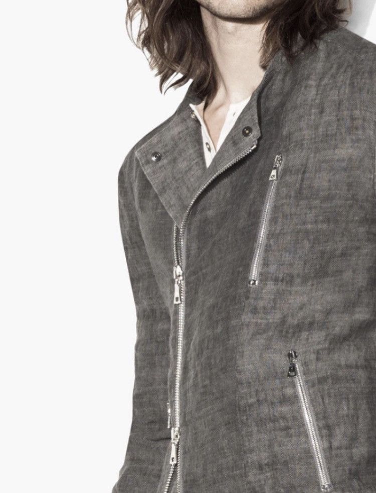John Varvatos Linen Moto jacket. 54 Size US L / EU 52-54 / 3 - 3 Thumbnail