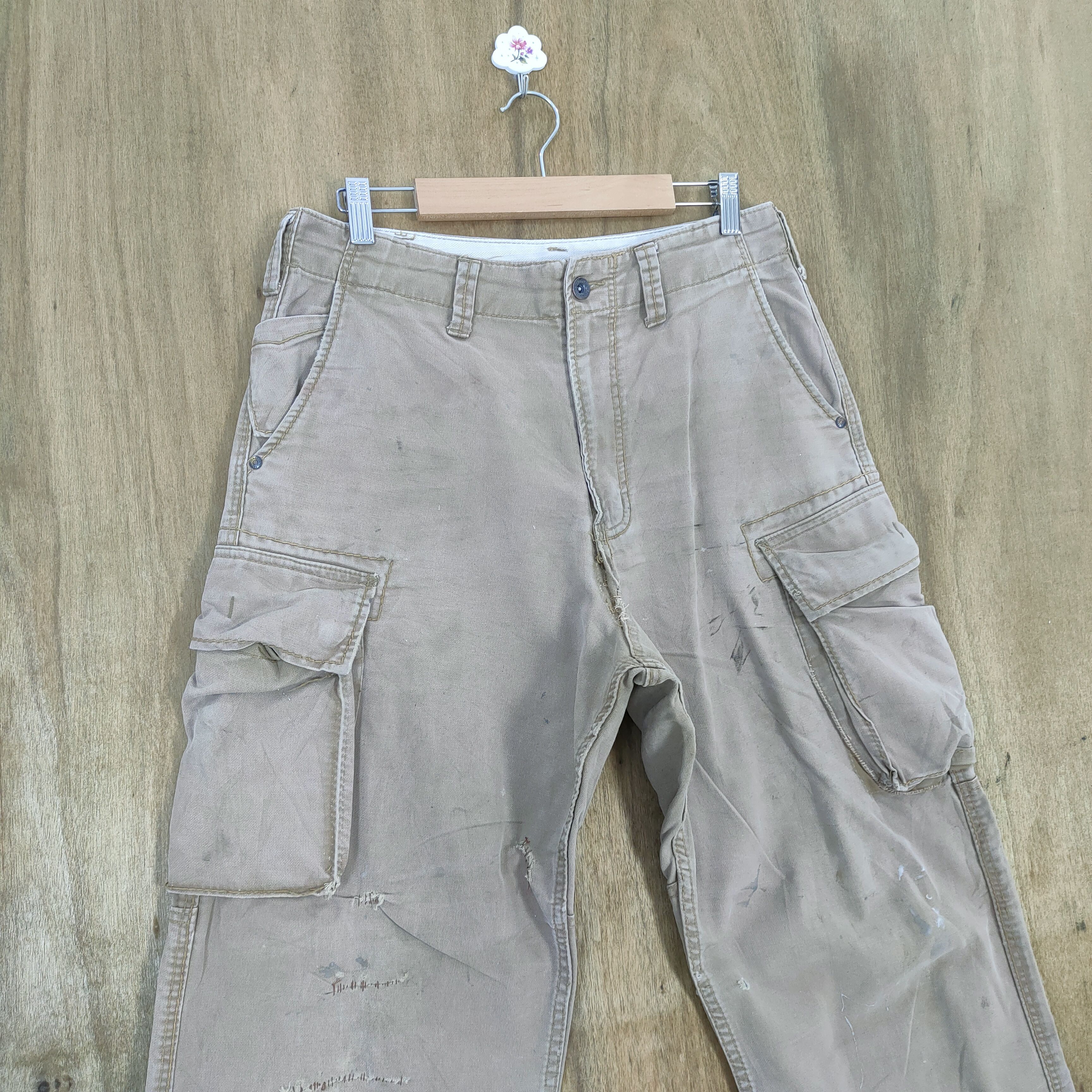 Japanese Brand EVENRIVER FADED WORKWEAR CARGO PANTS Size US 30 / EU 46 - 4 Thumbnail