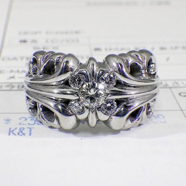 Chrome Hearts Pavé Diamond K&T Ring | Grailed