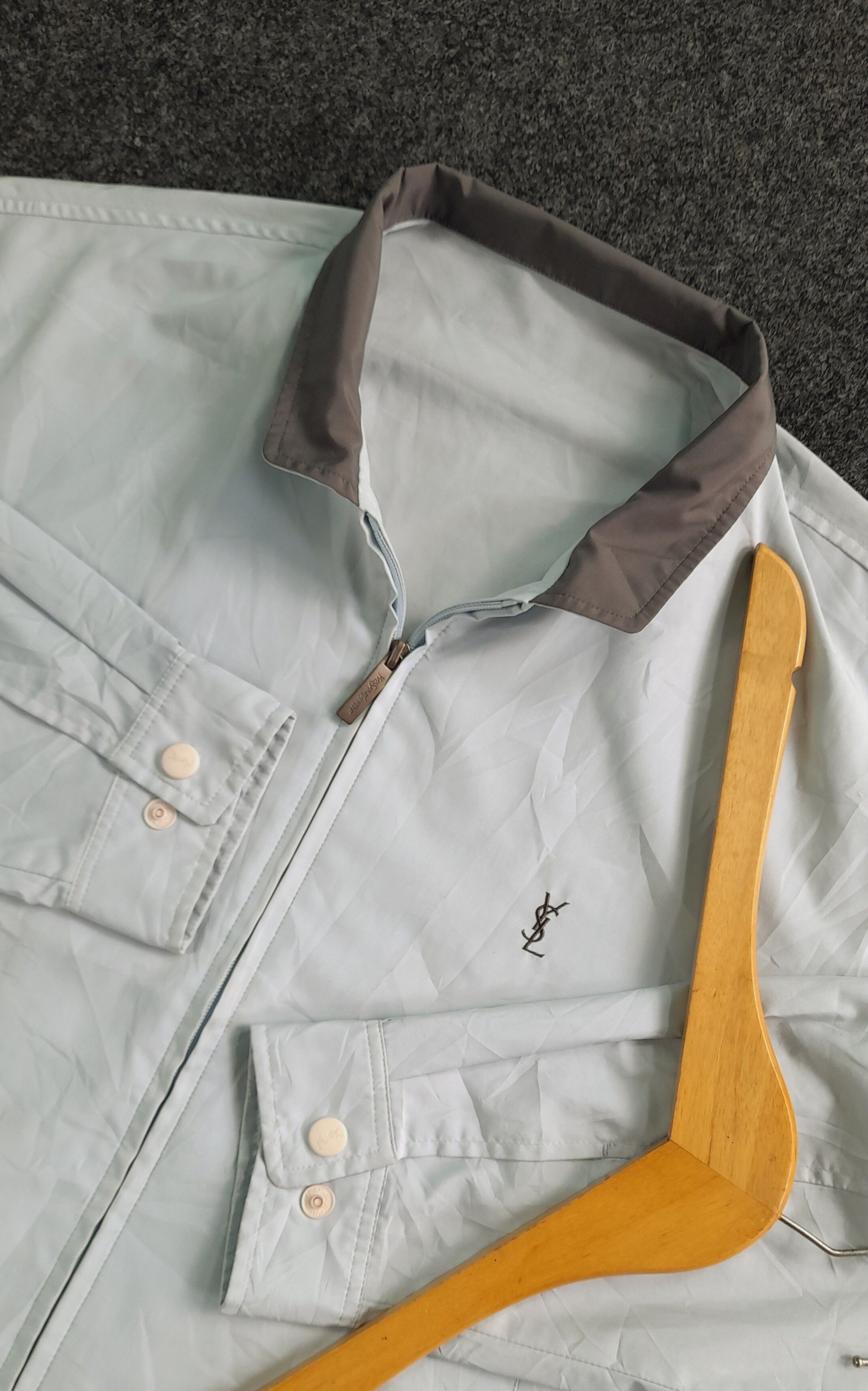 Vintage 💥light blue💥 yves Saint laurent jacket x ysl jacket Size US L / EU 52-54 / 3 - 3 Thumbnail