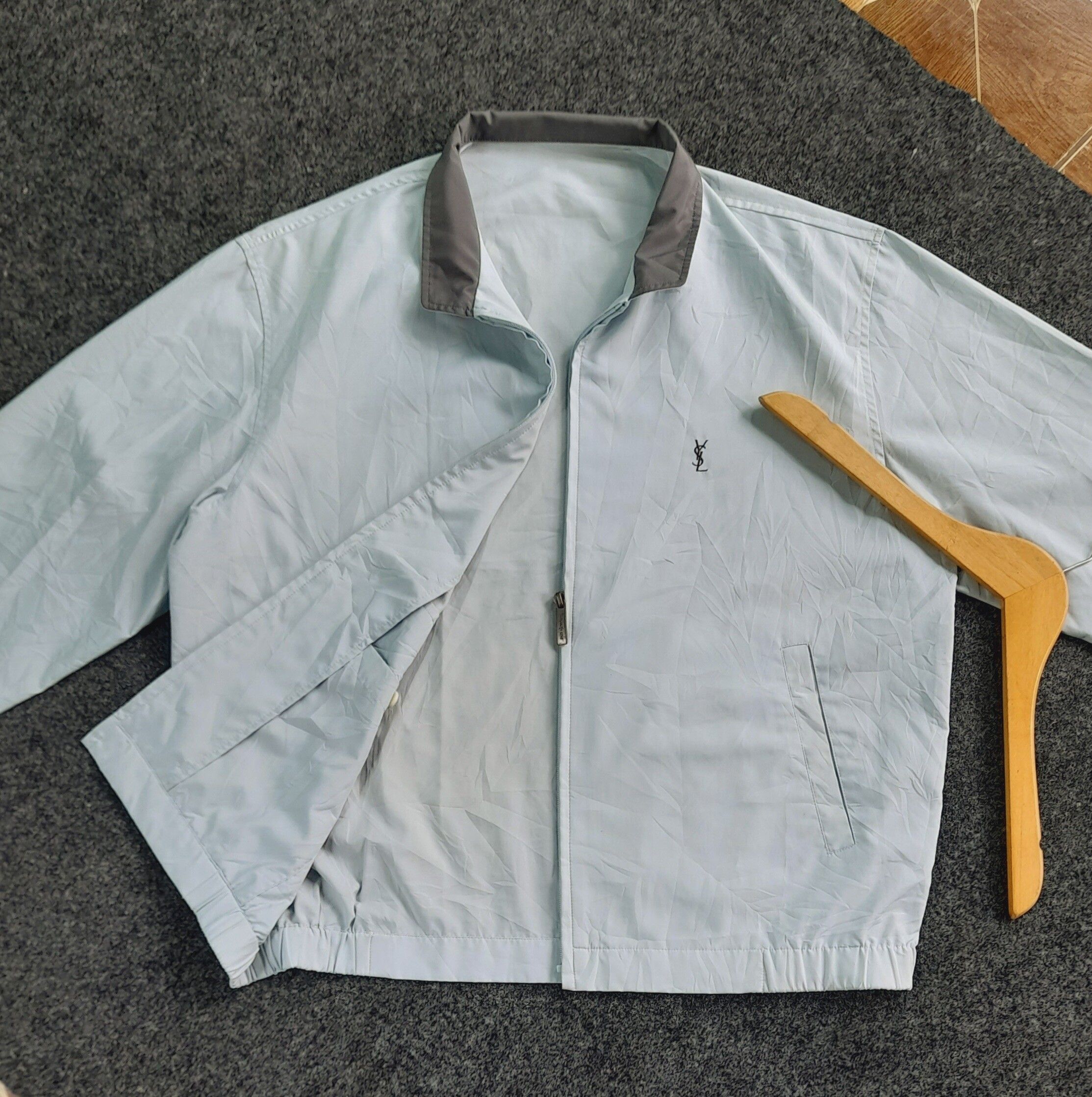Vintage 💥light blue💥 yves Saint laurent jacket x ysl jacket Size US L / EU 52-54 / 3 - 6 Thumbnail