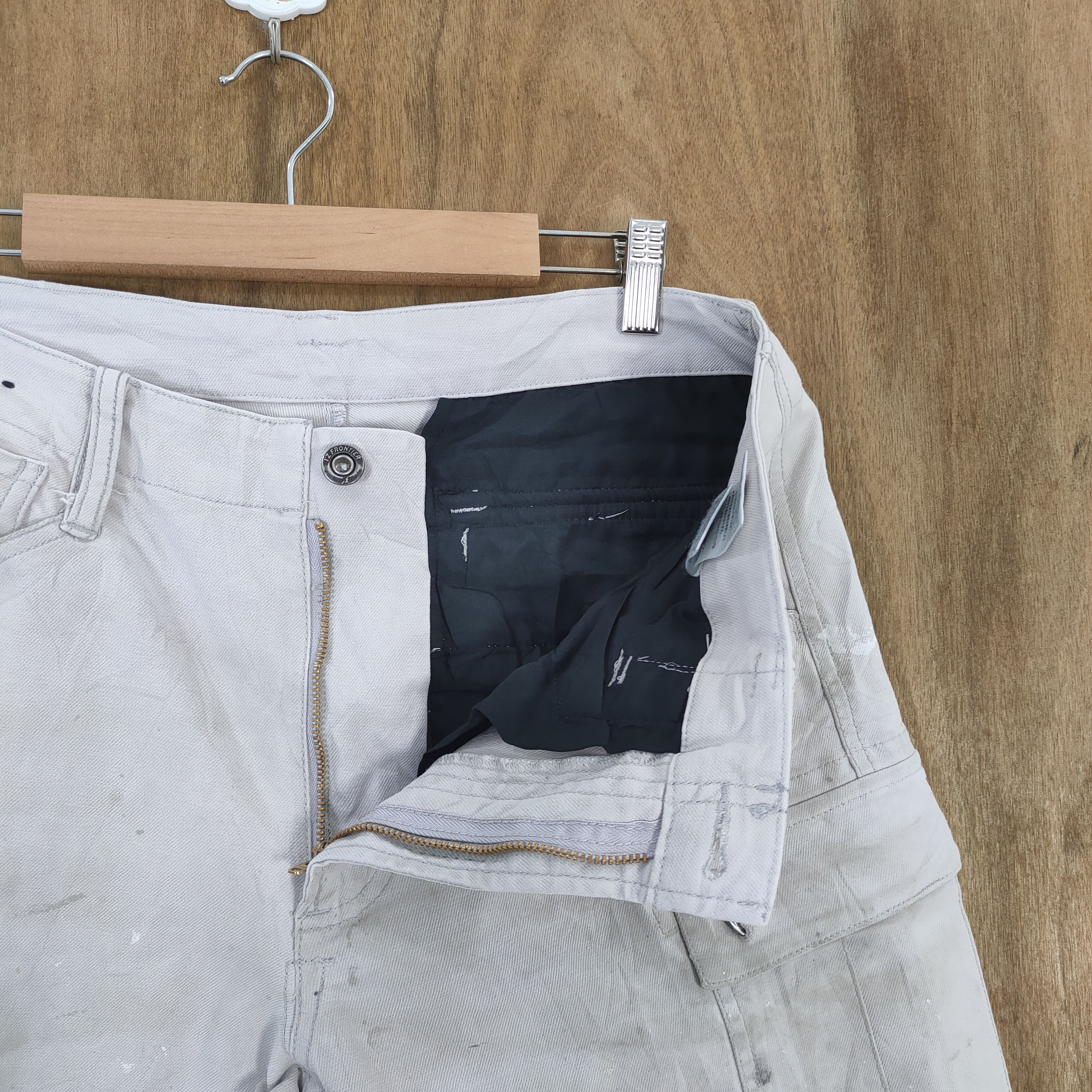 Japanese Brand IZ FRONTIER FADED DIRTY WORKWEAR SKINNY CARGO PANTS Size US 33 - 16 Thumbnail