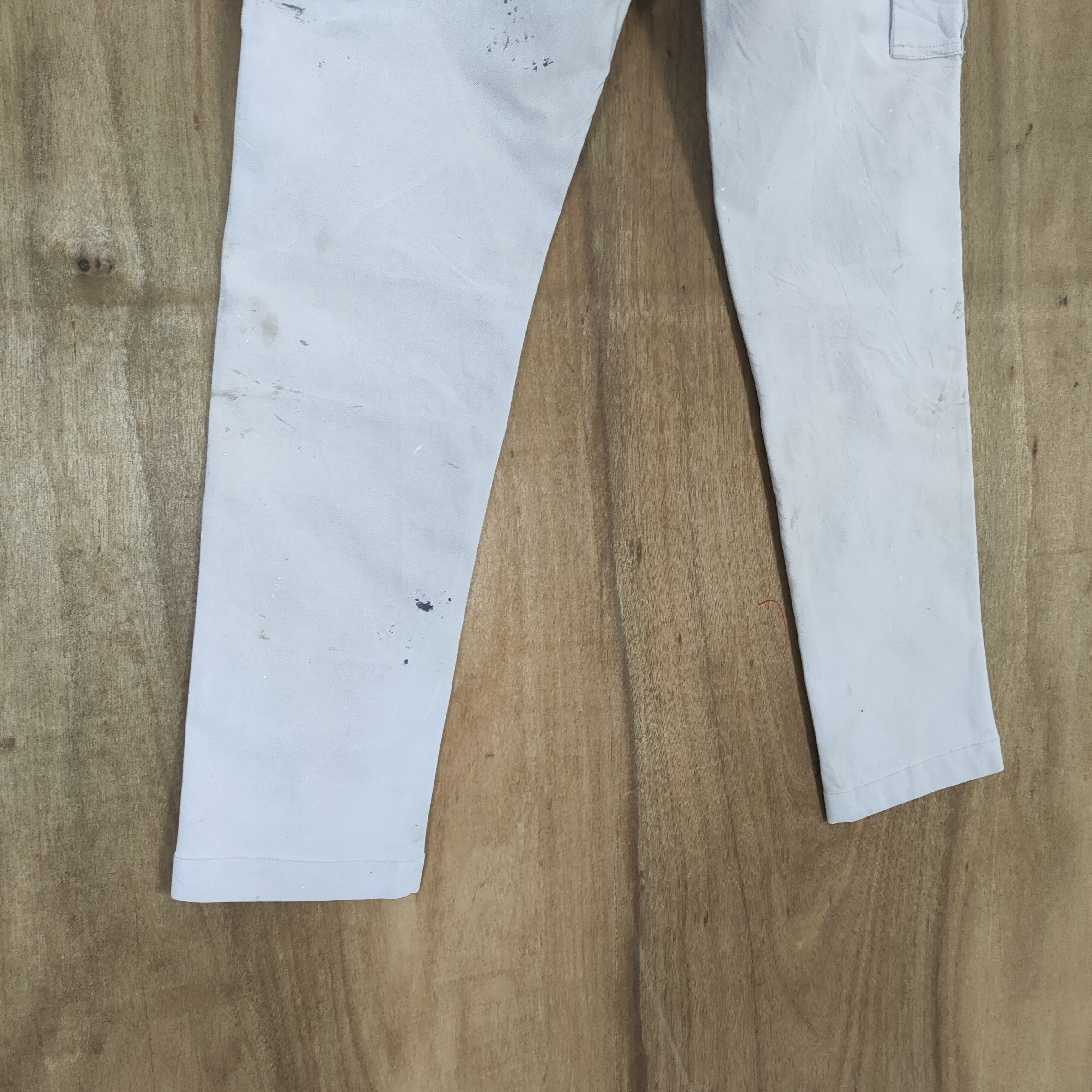 Japanese Brand IZ FRONTIER FADED DIRTY WORKWEAR SKINNY CARGO PANTS Size US 33 - 13 Thumbnail