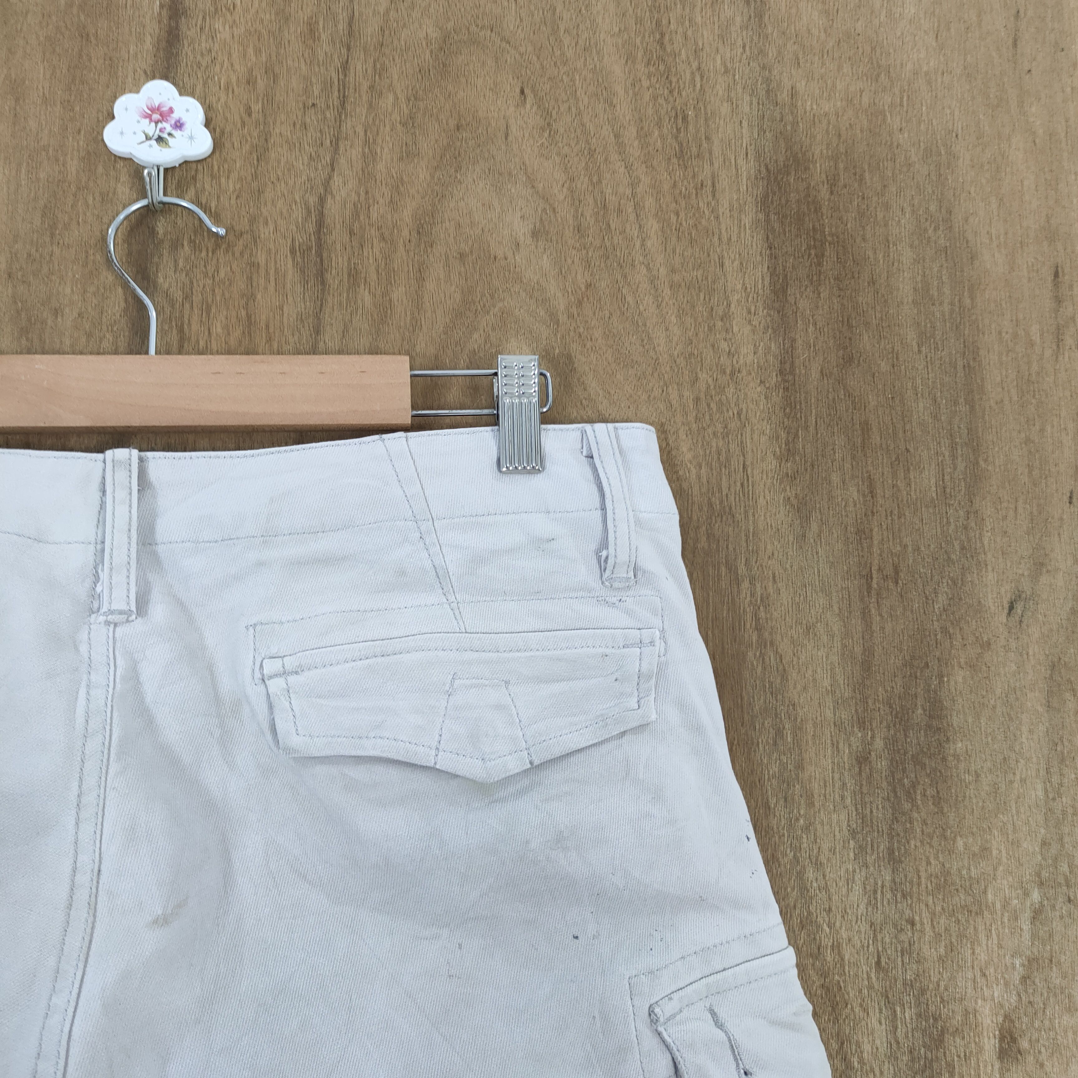 Japanese Brand IZ FRONTIER FADED DIRTY WORKWEAR SKINNY CARGO PANTS Size US 33 - 15 Thumbnail