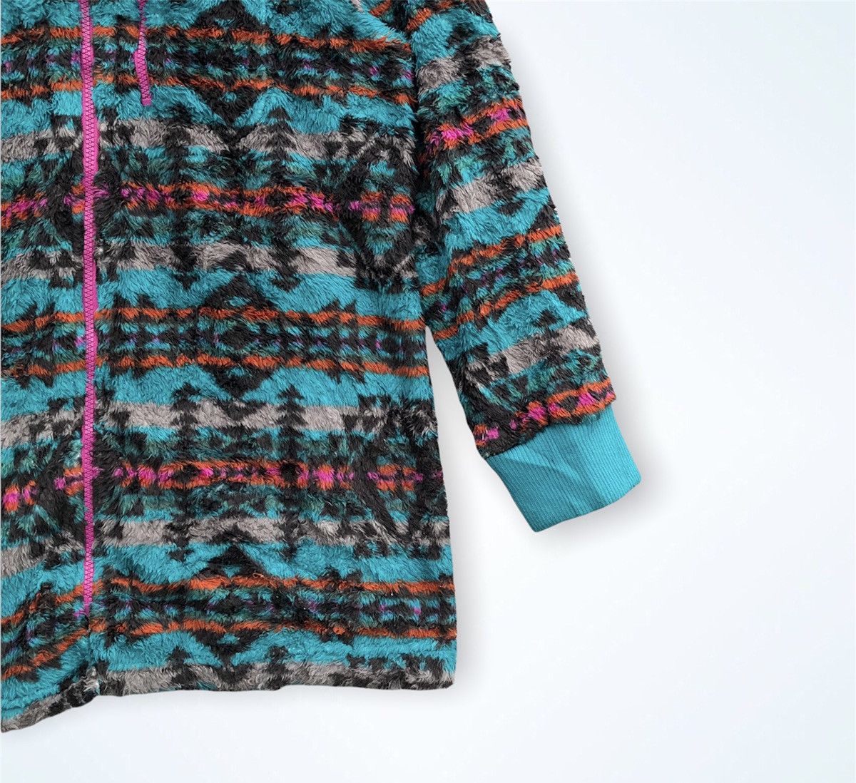 Japanese Brand × Vintage Vintage Japanese Brand Navajo Fleece Zip Up Size US M / EU 48-50 / 2 - 5 Thumbnail