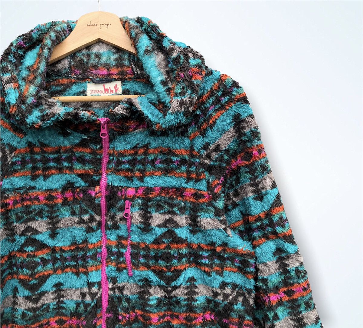 Japanese Brand × Vintage Vintage Japanese Brand Navajo Fleece Zip Up Size US M / EU 48-50 / 2 - 3 Thumbnail