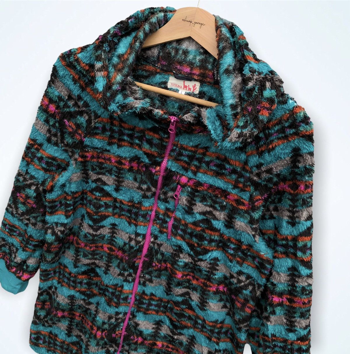 Japanese Brand × Vintage Vintage Japanese Brand Navajo Fleece Zip Up Size US M / EU 48-50 / 2 - 4 Thumbnail