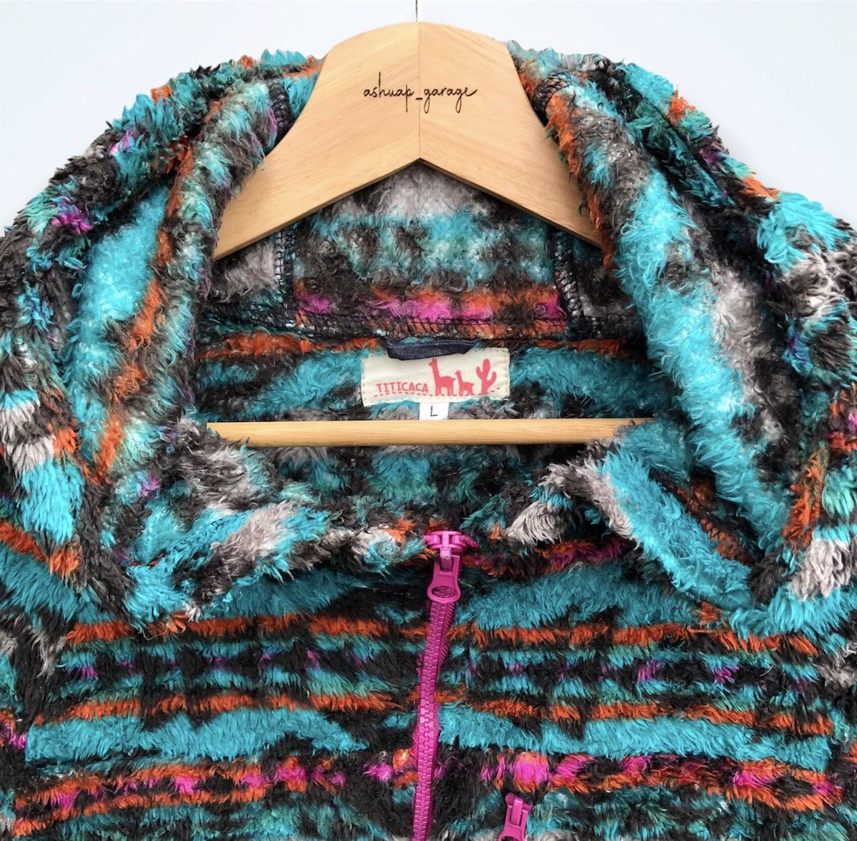 Japanese Brand × Vintage Vintage Japanese Brand Navajo Fleece Zip Up Size US M / EU 48-50 / 2 - 6 Thumbnail