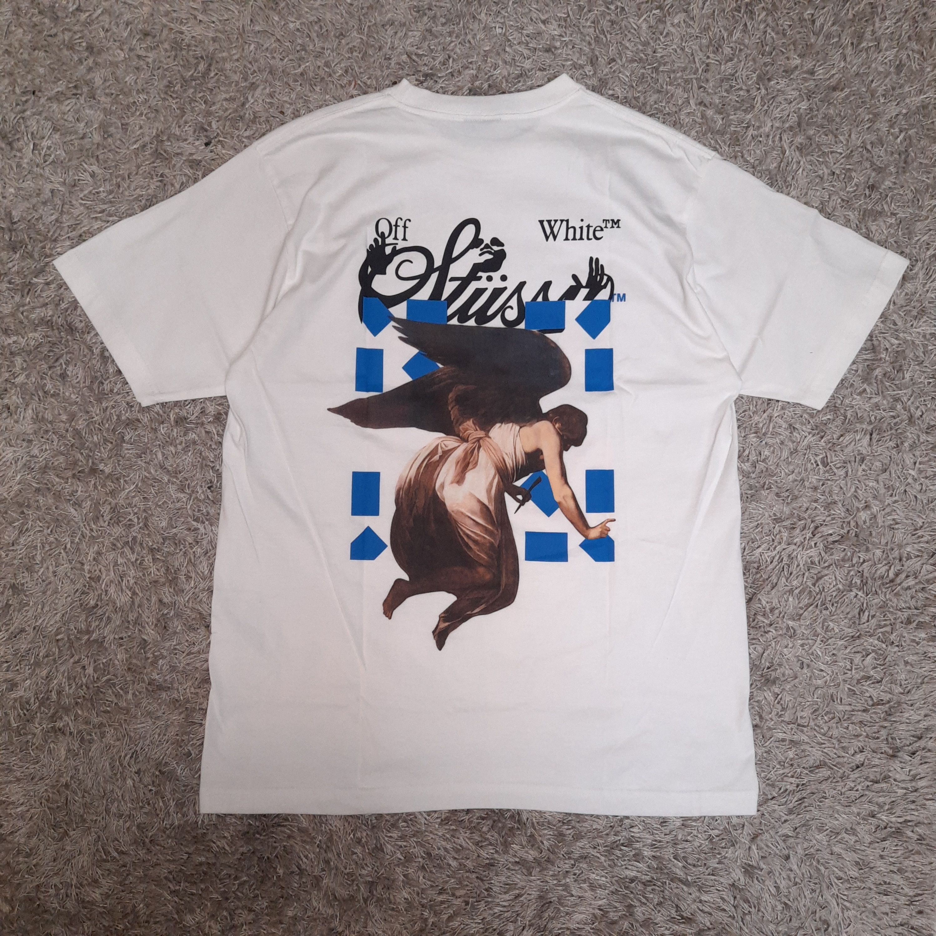 T-shirt Virgil Abloh X Sp5der - Taille L, Blanc, Coton, Neuf Avec Étiquettes | Collaboration Streetwear
