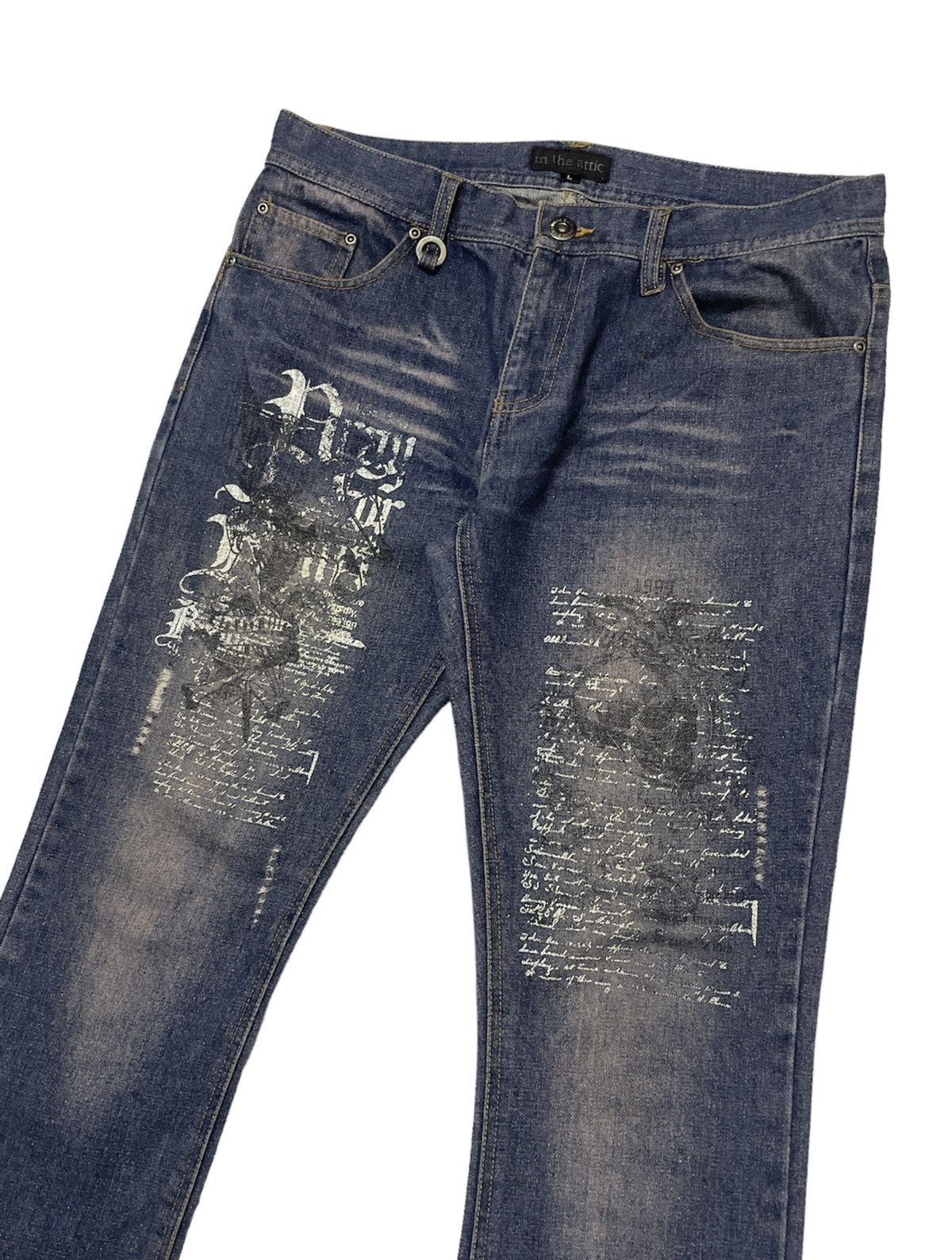 If Six Was Nine Vintage In The Attic Japan Punk Jeans Size US 33 - 1 Thumbnail