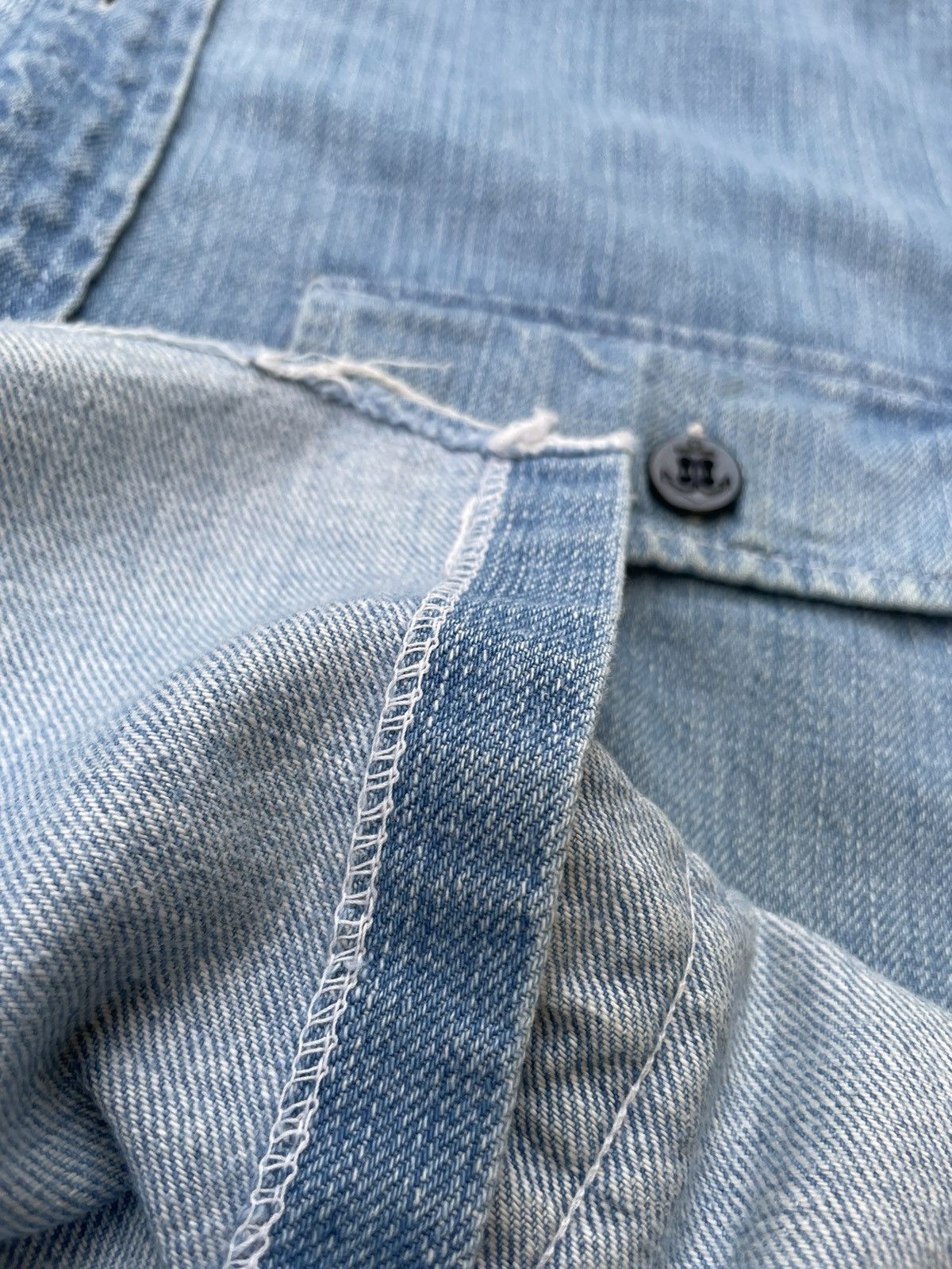 If Six Was Nine Vintage USN Denim Work Shirt Size US M / EU 48-50 / 2 - 10 Thumbnail