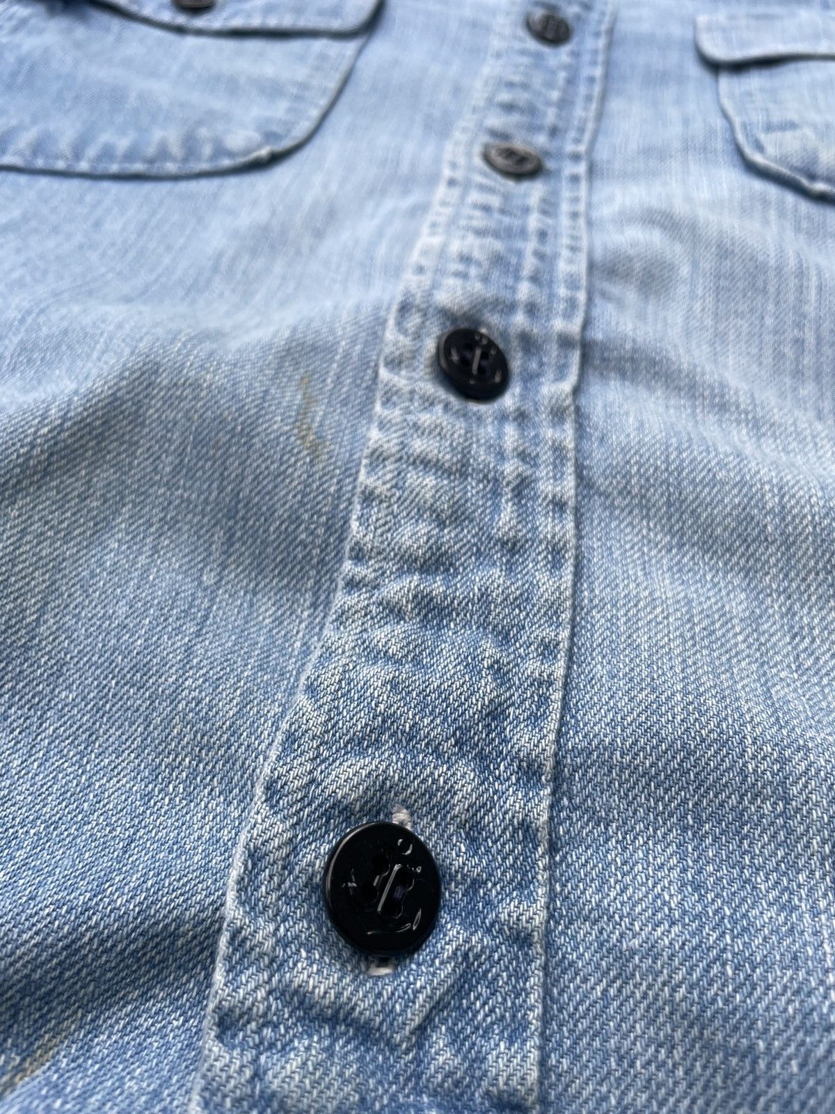 If Six Was Nine Vintage USN Denim Work Shirt Size US M / EU 48-50 / 2 - 14 Thumbnail