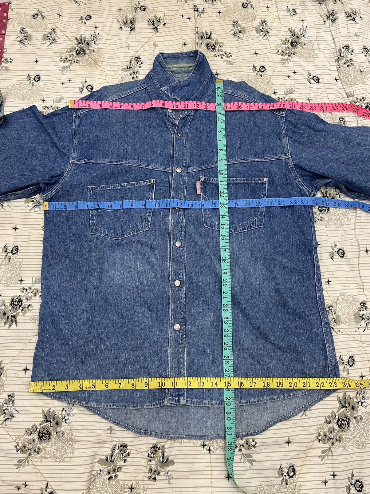 Japanese Brand (Gg). ZIPPERS DENIM COLAR SHIRTS Size US L / EU 52-54 / 3 - 12 Thumbnail