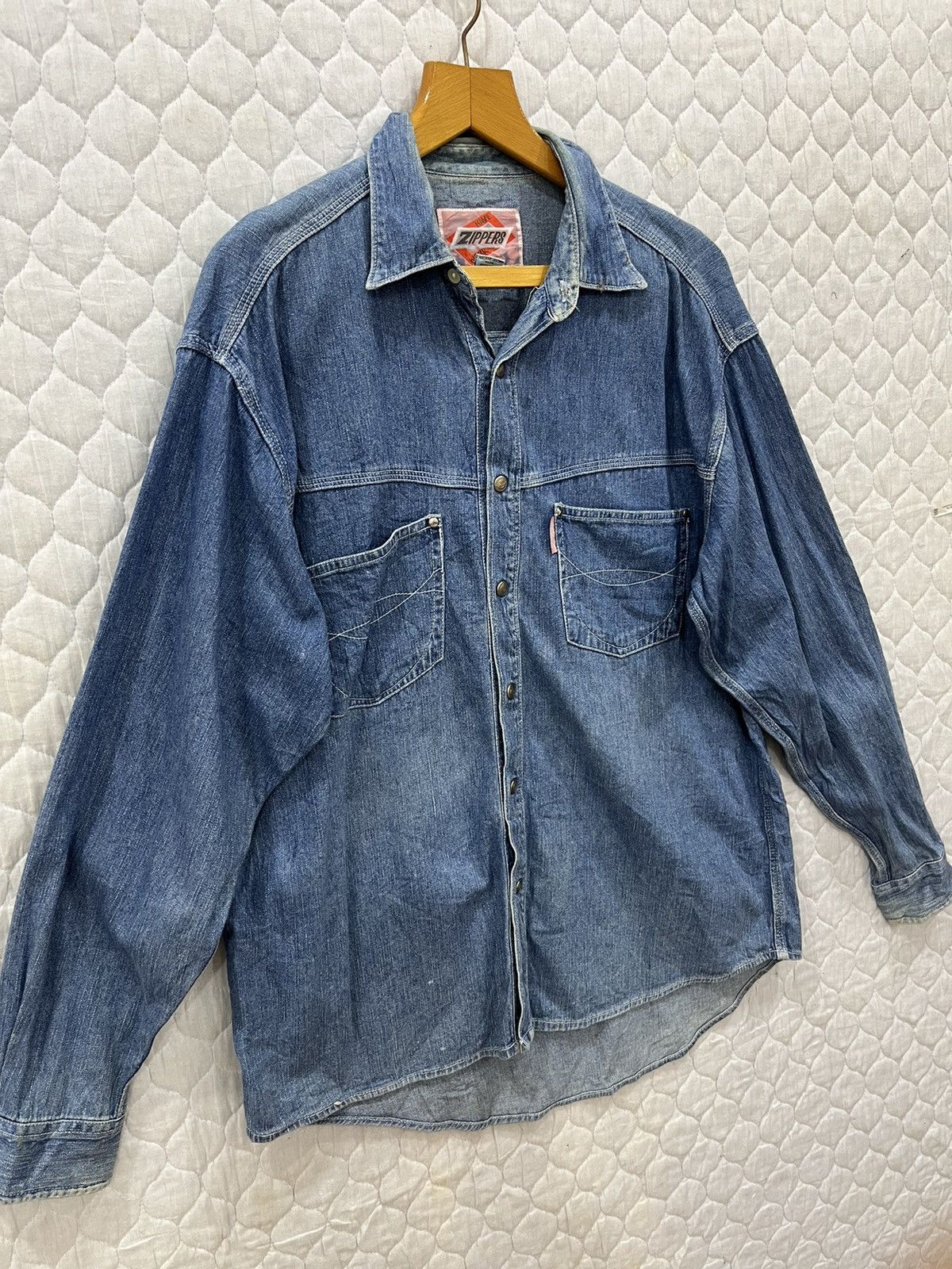 Japanese Brand (Gg). ZIPPERS DENIM COLAR SHIRTS Size US L / EU 52-54 / 3 - 3 Thumbnail