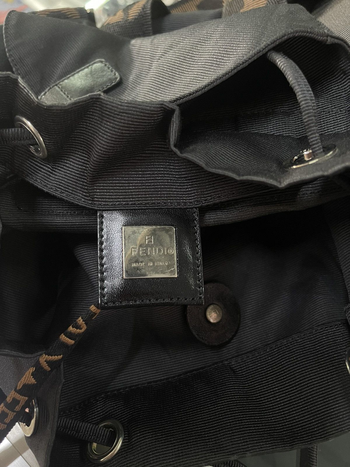 Designer × Fendi × Vintage Roma 1925 Backpack-bag Black X Brown Backpack Size ONE SIZE - 20 Thumbnail