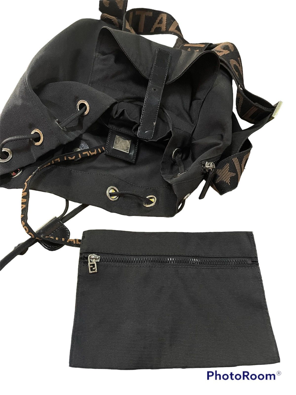 Designer × Fendi × Vintage Roma 1925 Backpack-bag Black X Brown Backpack Size ONE SIZE - 10 Thumbnail