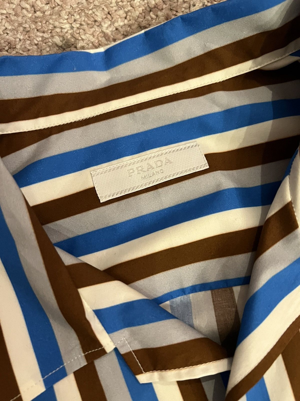Prada *RARE* Prada FW18 Striped Flame shirt Size US XL / EU 56 / 4 - 7 Thumbnail