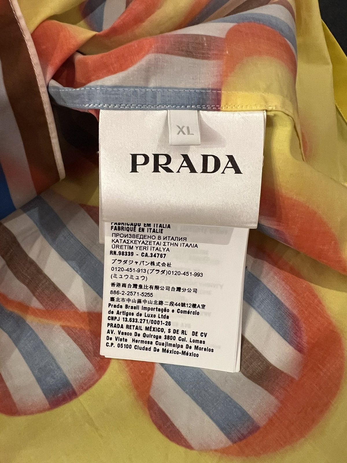 Prada *RARE* Prada FW18 Striped Flame shirt Size US XL / EU 56 / 4 - 8 Thumbnail