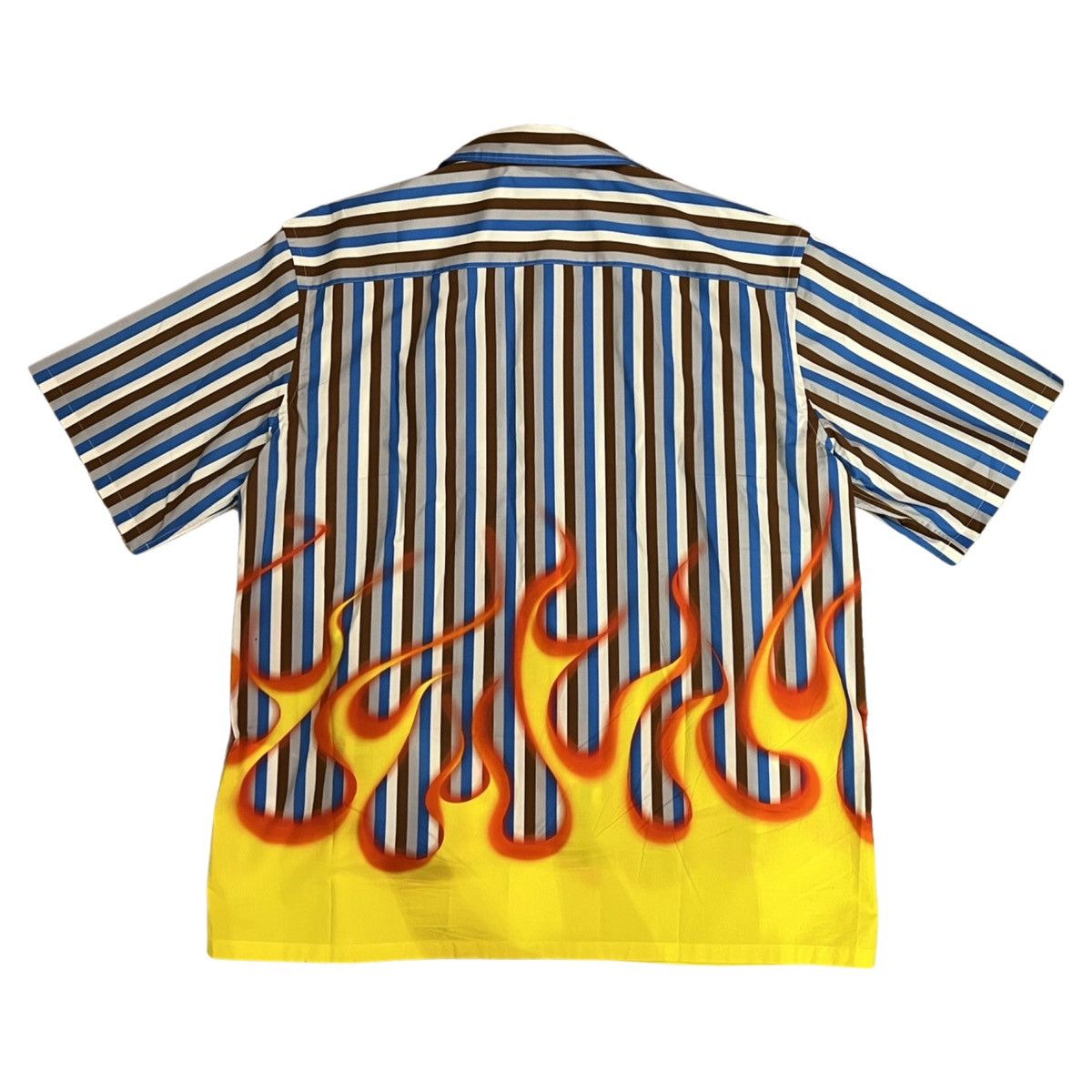 Prada *RARE* Prada FW18 Striped Flame shirt Size US XL / EU 56 / 4 - 6 Thumbnail