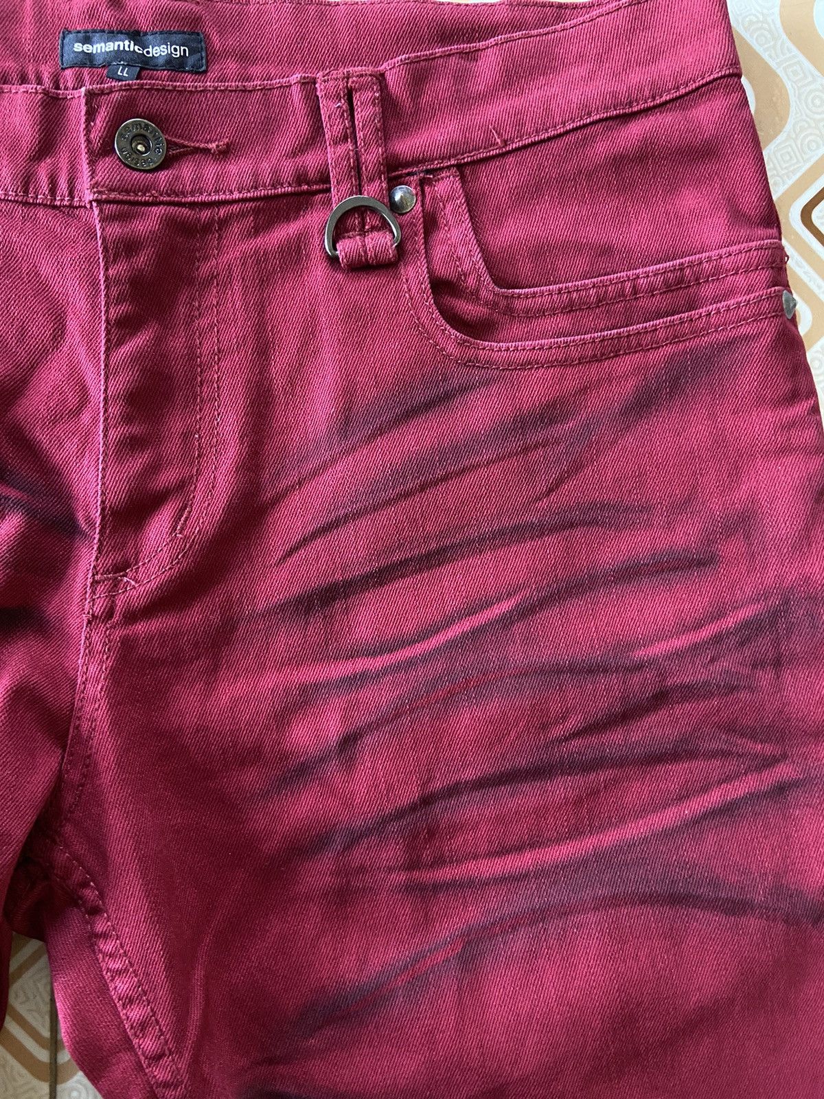Japanese Brand Semantic Design Curve Red Jeans Size US 35 - 6 Thumbnail