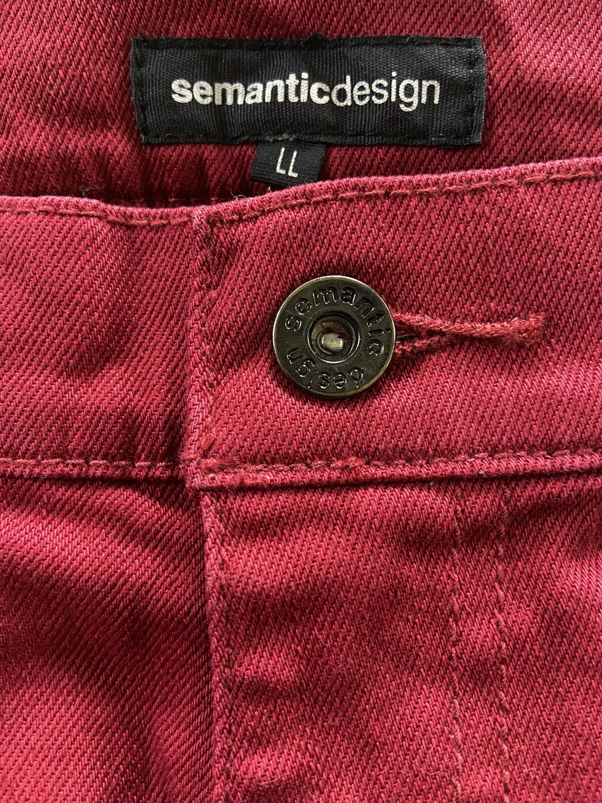Japanese Brand Semantic Design Curve Red Jeans Size US 35 - 3 Thumbnail