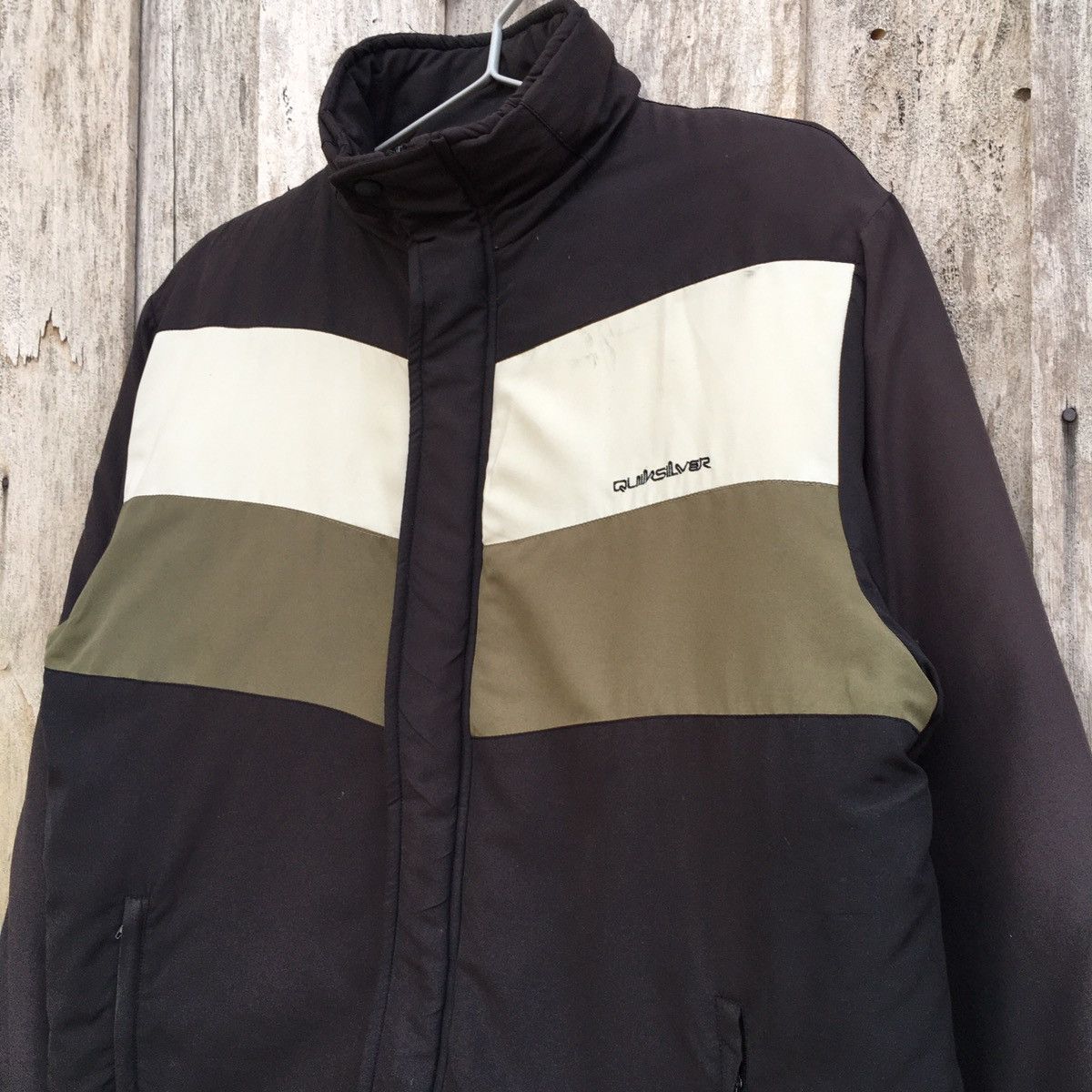 Quiksilver × Vintage Vintage Quiksilver Silver Zip Up Jacket Size US L / EU 52-54 / 3 - 3 Thumbnail