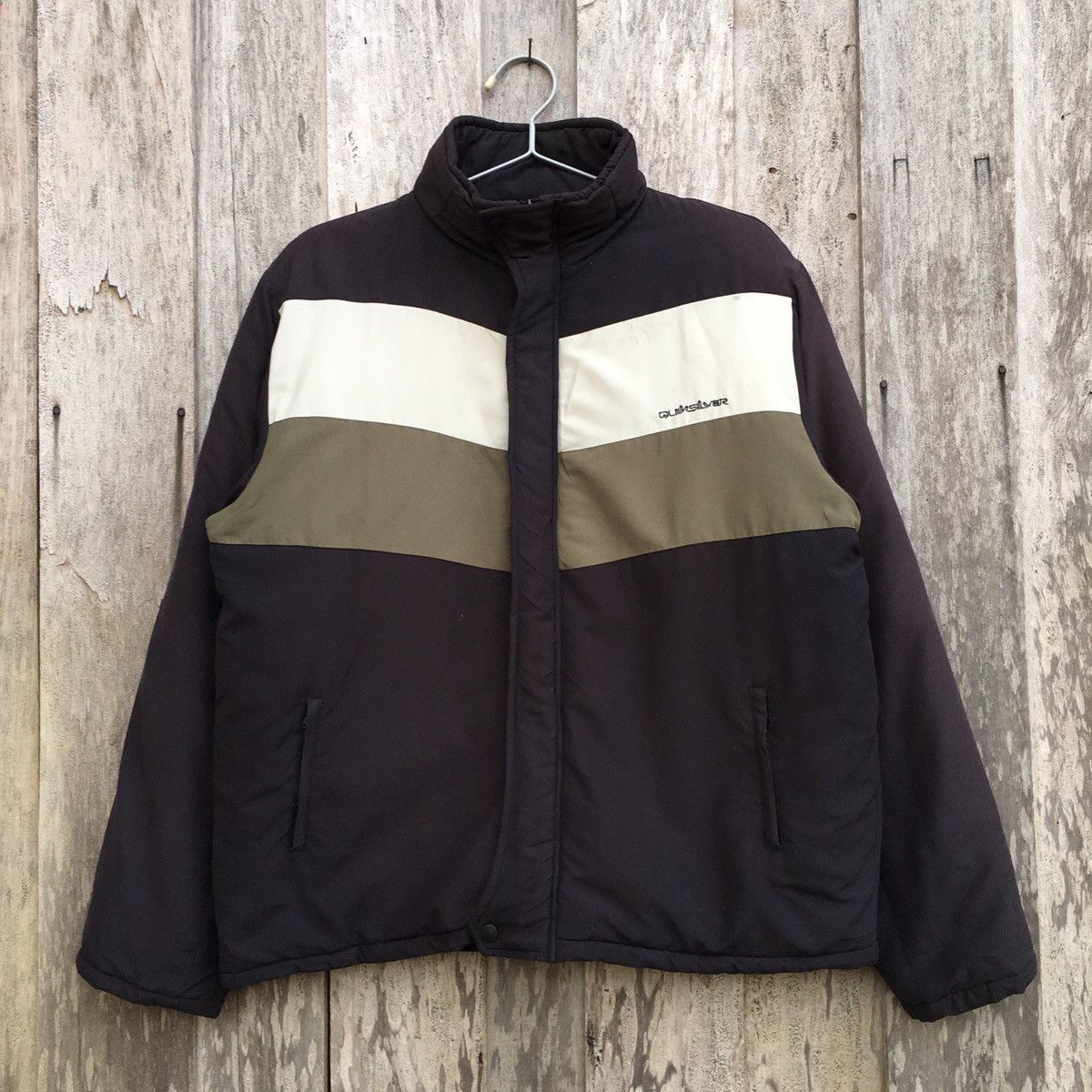 Quiksilver × Vintage Vintage Quiksilver Silver Zip Up Jacket Size US L / EU 52-54 / 3 - 1 Thumbnail