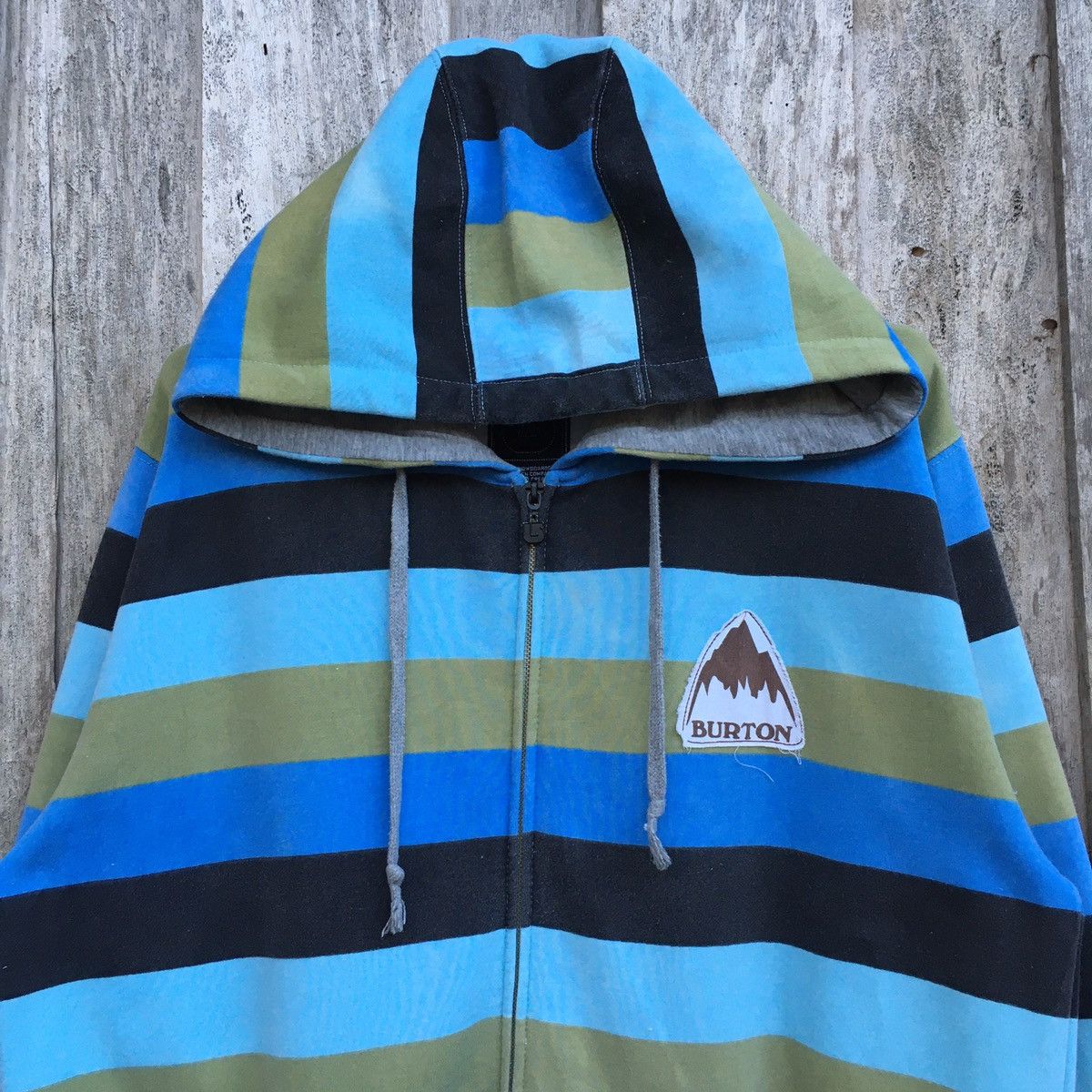 Burton × Vintage Vintage Burton Snowboarding Striped Hoodie Size US L / EU 52-54 / 3 - 2 Thumbnail