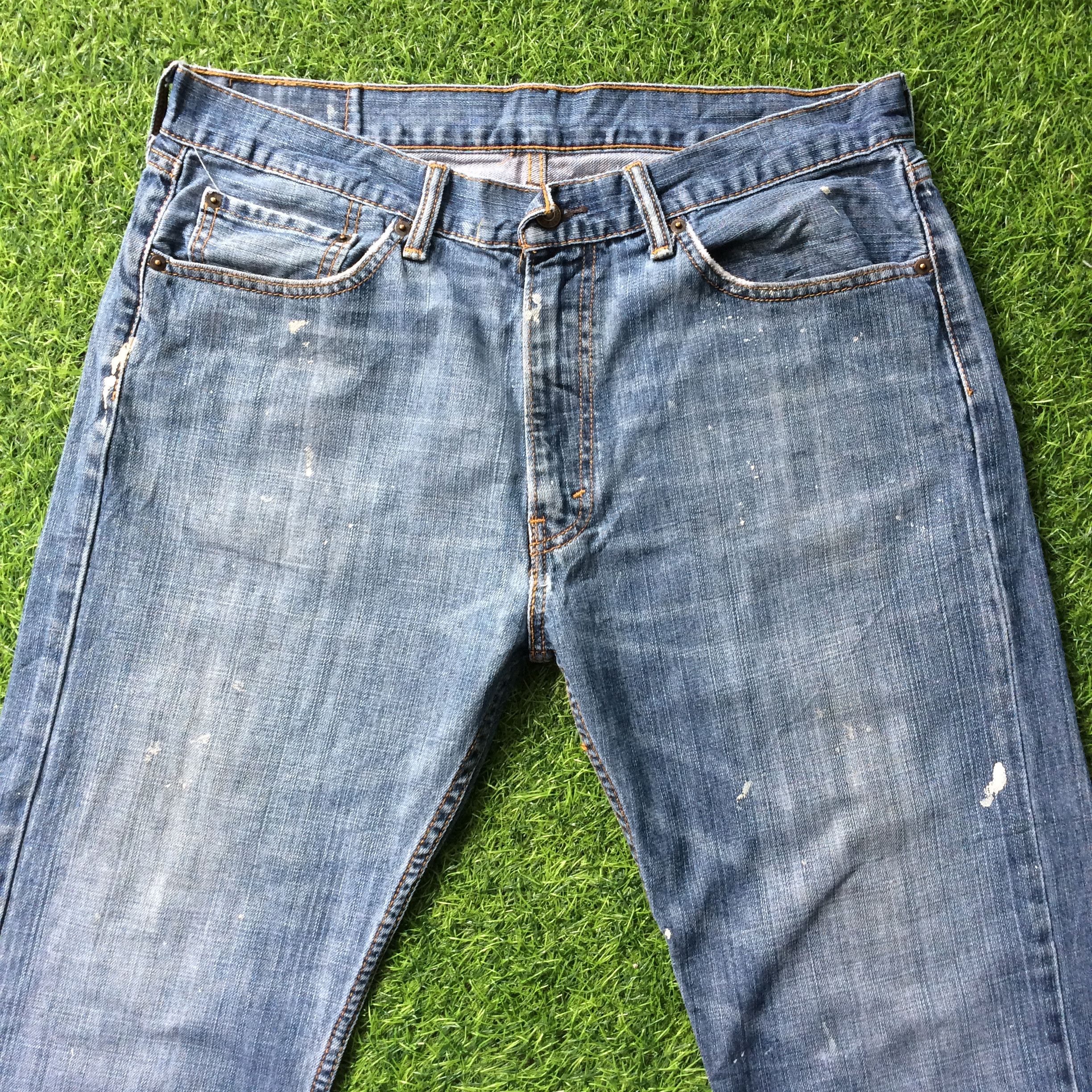 Levi's × Vintage Vintage Distressed Levis 505 Painted Jeans #B-573 Size US 35 - 1 Thumbnail