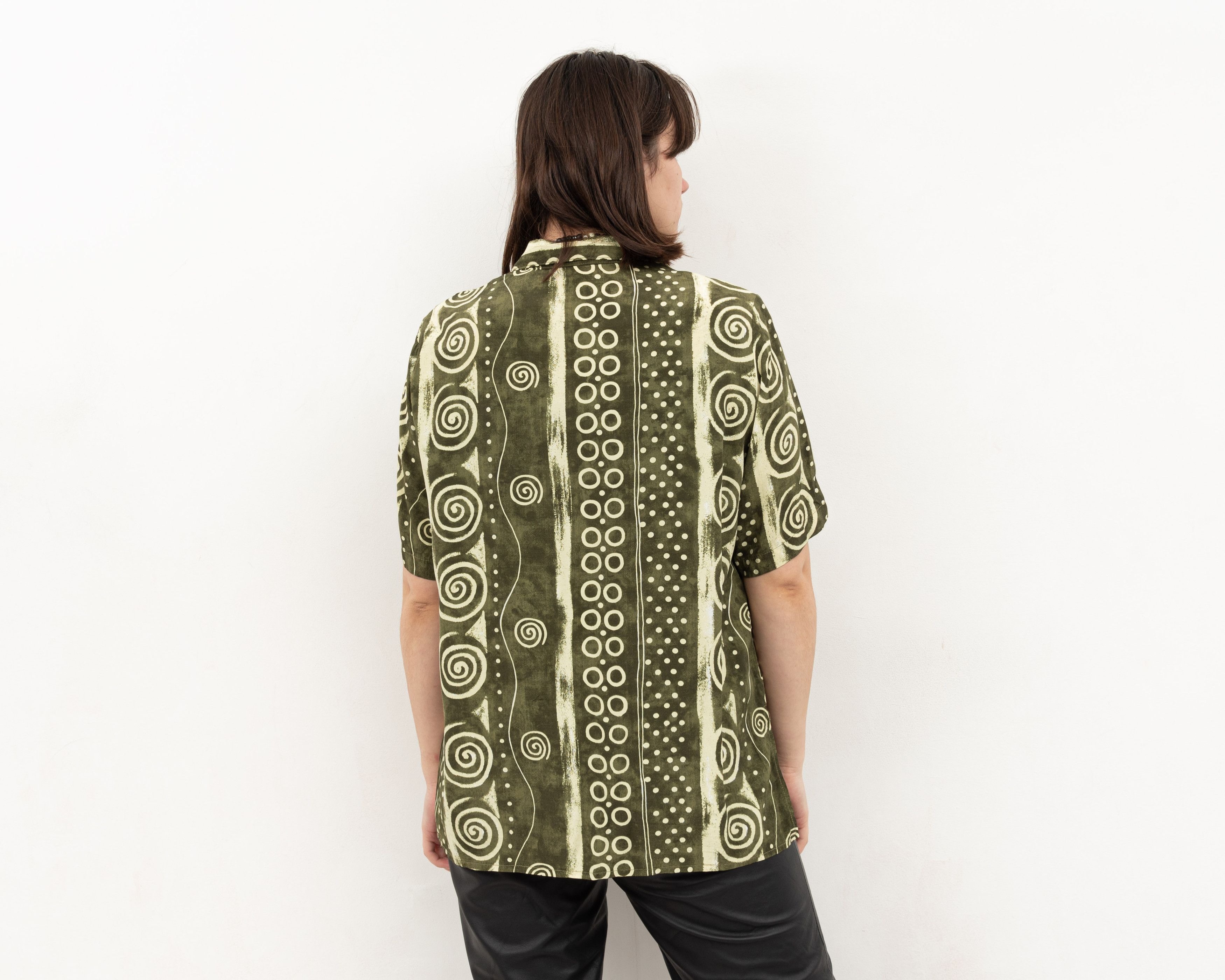 Other × Vintage 80's UK 18 Button Up US 14 Shirt Short Sleeved Blouse Top Size L / US 10 / IT 46 - 6 Thumbnail