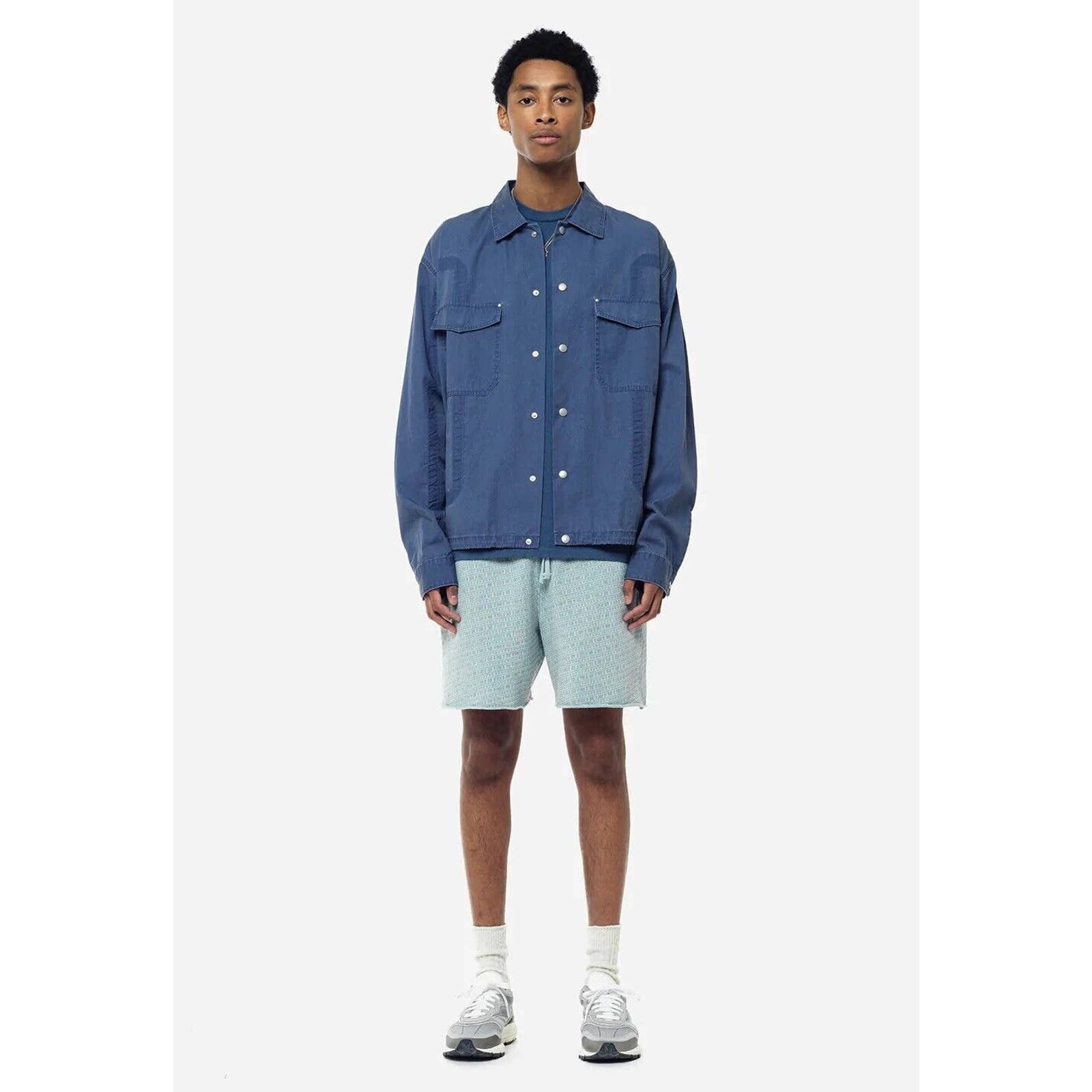 John Elliott John Elliott Mens Serpentine Jacquad Sweat Shorts in Shallow Size US 34 / EU 50 - 4 Thumbnail