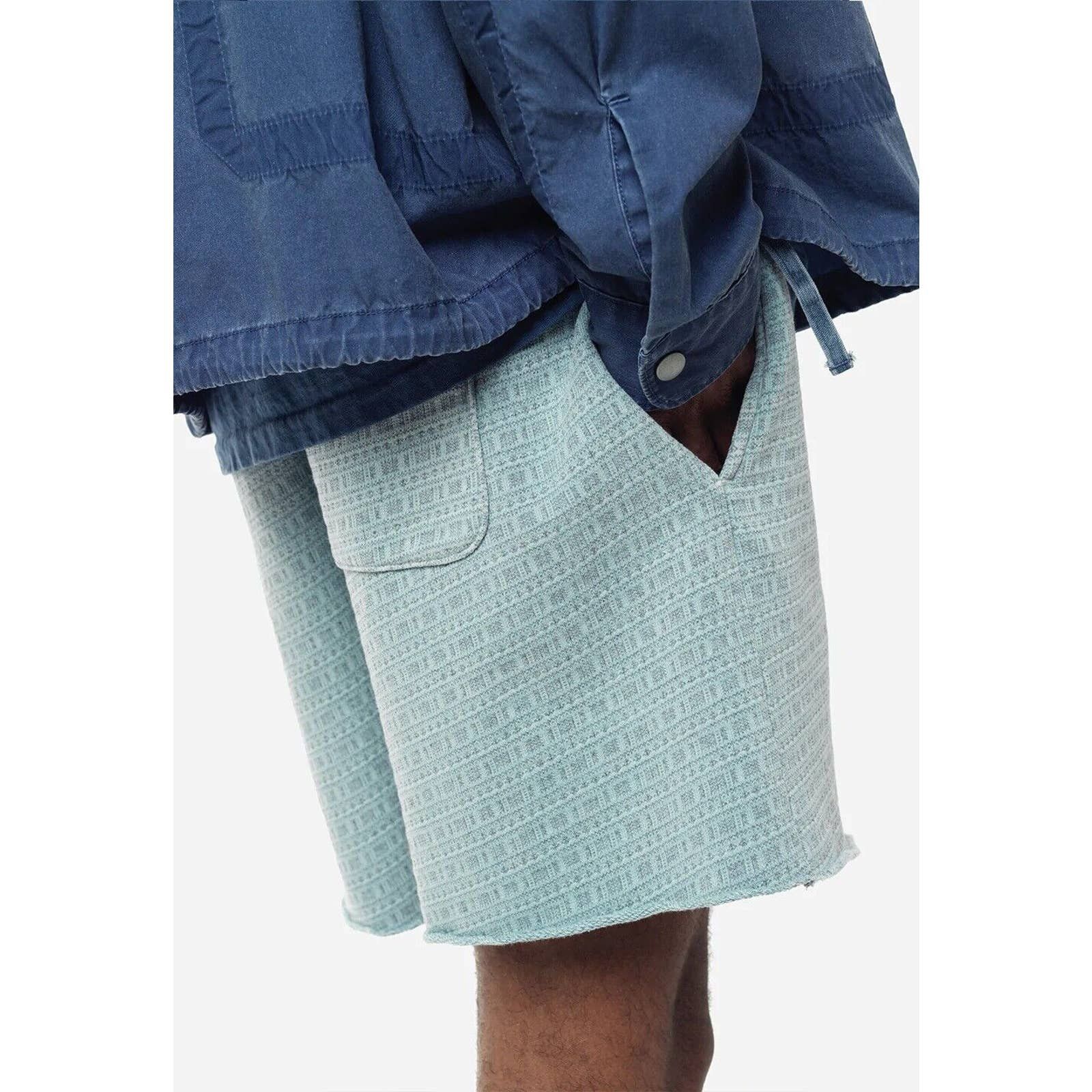 John Elliott John Elliott Mens Serpentine Jacquad Sweat Shorts in Shallow Size US 34 / EU 50 - 9 Thumbnail