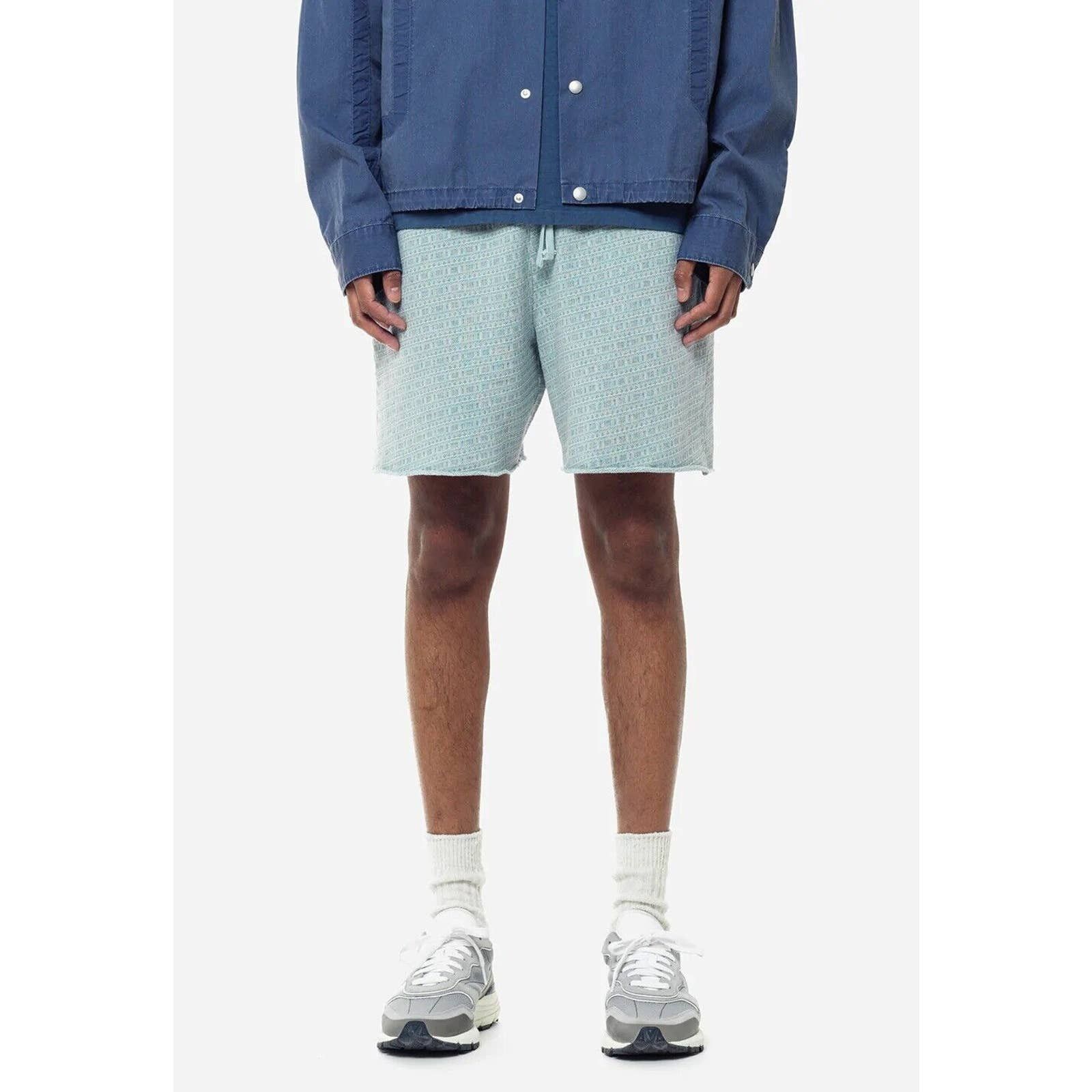 John Elliott John Elliott Mens Serpentine Jacquad Sweat Shorts in Shallow Size US 34 / EU 50 - 7 Thumbnail
