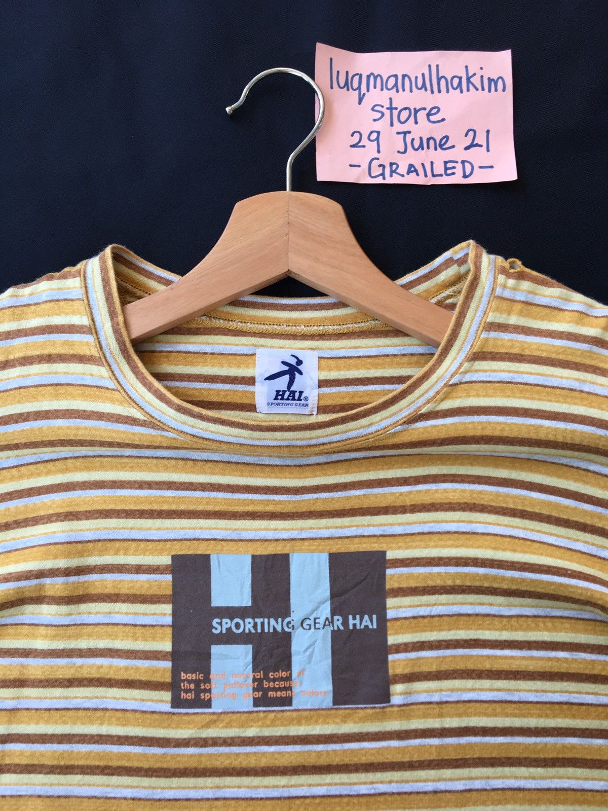 Hai Sporting Gear Vintage Hai Sporting Gear Issey Miyake Stripes Tee Size US S / EU 44-46 / 1 - 4 Thumbnail