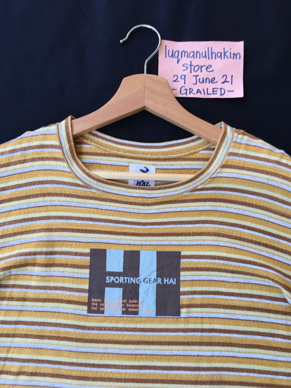Hai Sporting Gear Vintage Hai Sporting Gear Issey Miyake Stripes Tee Size US S / EU 44-46 / 1 - 3 Thumbnail