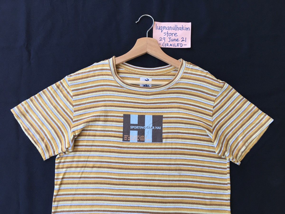 Hai Sporting Gear Vintage Hai Sporting Gear Issey Miyake Stripes Tee Size US S / EU 44-46 / 1 - 2 Thumbnail