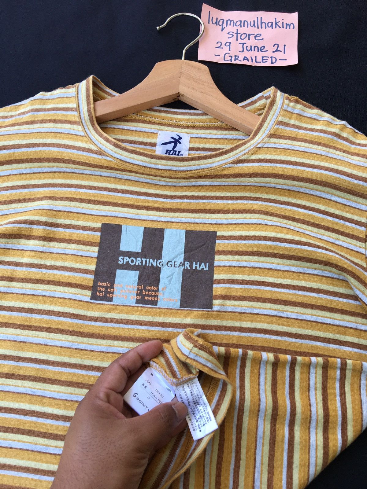 Hai Sporting Gear Vintage Hai Sporting Gear Issey Miyake Stripes Tee Size US S / EU 44-46 / 1 - 6 Thumbnail