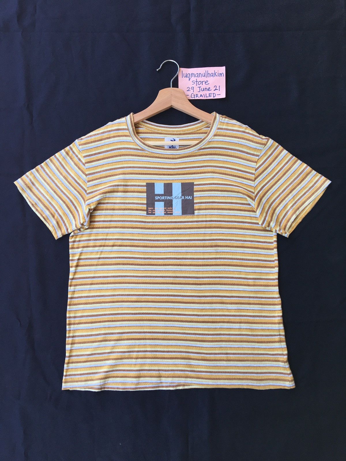 Hai Sporting Gear Vintage Hai Sporting Gear Issey Miyake Stripes Tee Size US S / EU 44-46 / 1 - 1 Thumbnail