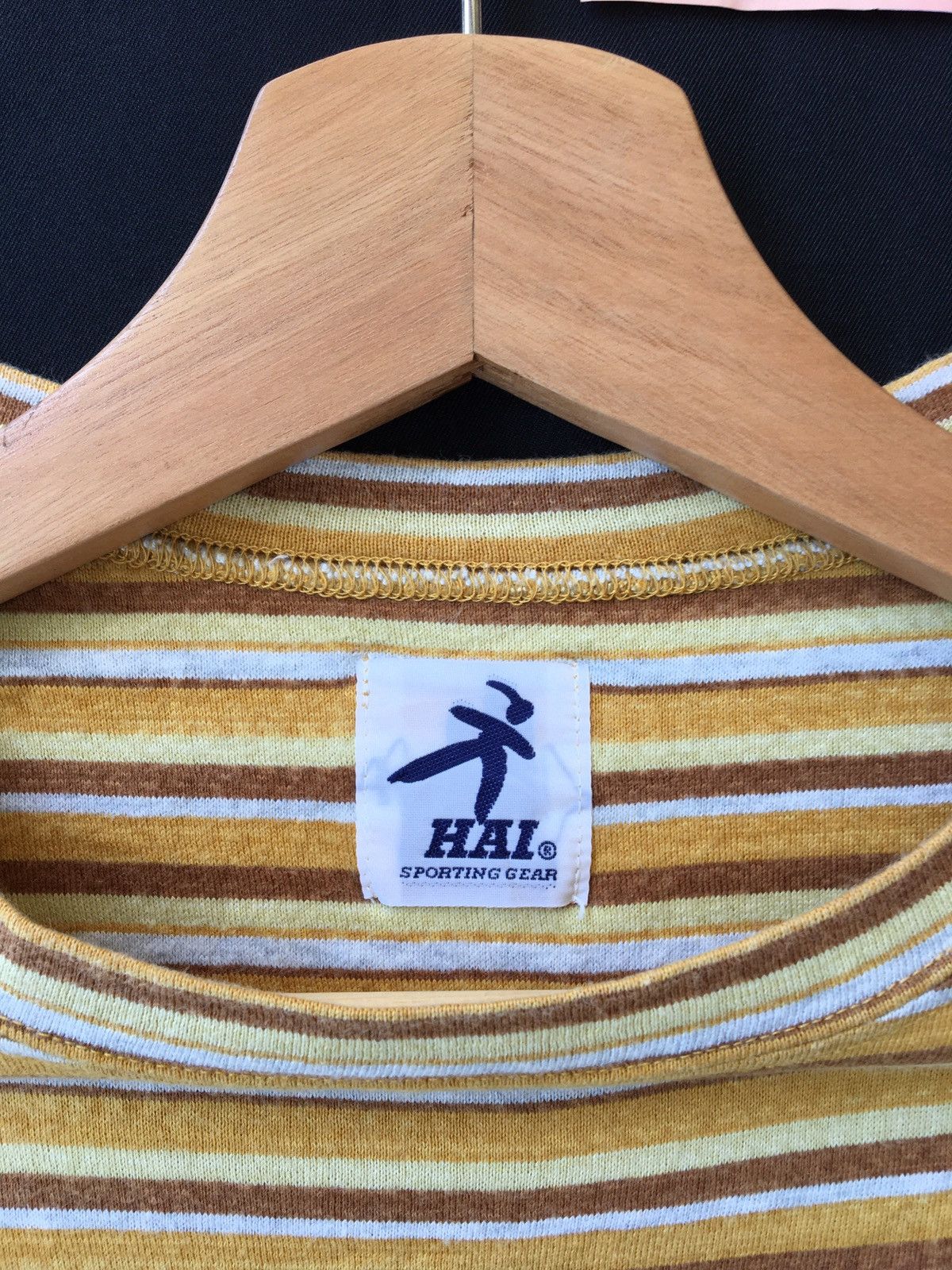 Hai Sporting Gear Vintage Hai Sporting Gear Issey Miyake Stripes Tee Size US S / EU 44-46 / 1 - 5 Thumbnail